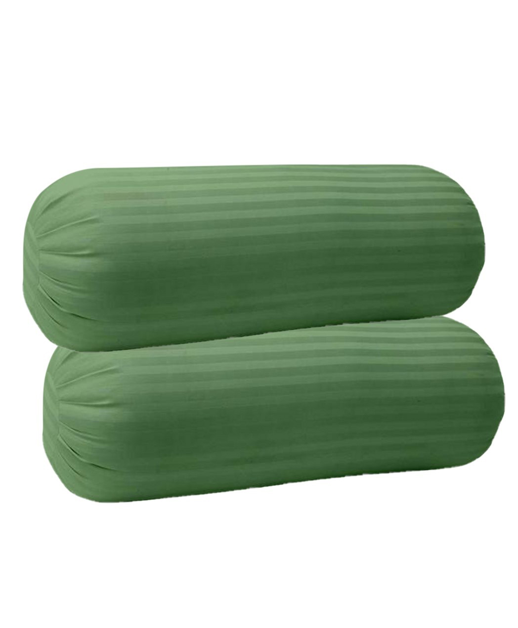 Trance Home Linen Premium 100% Cotton Bolster Covers - Set of 2 Moss Green-picture-22