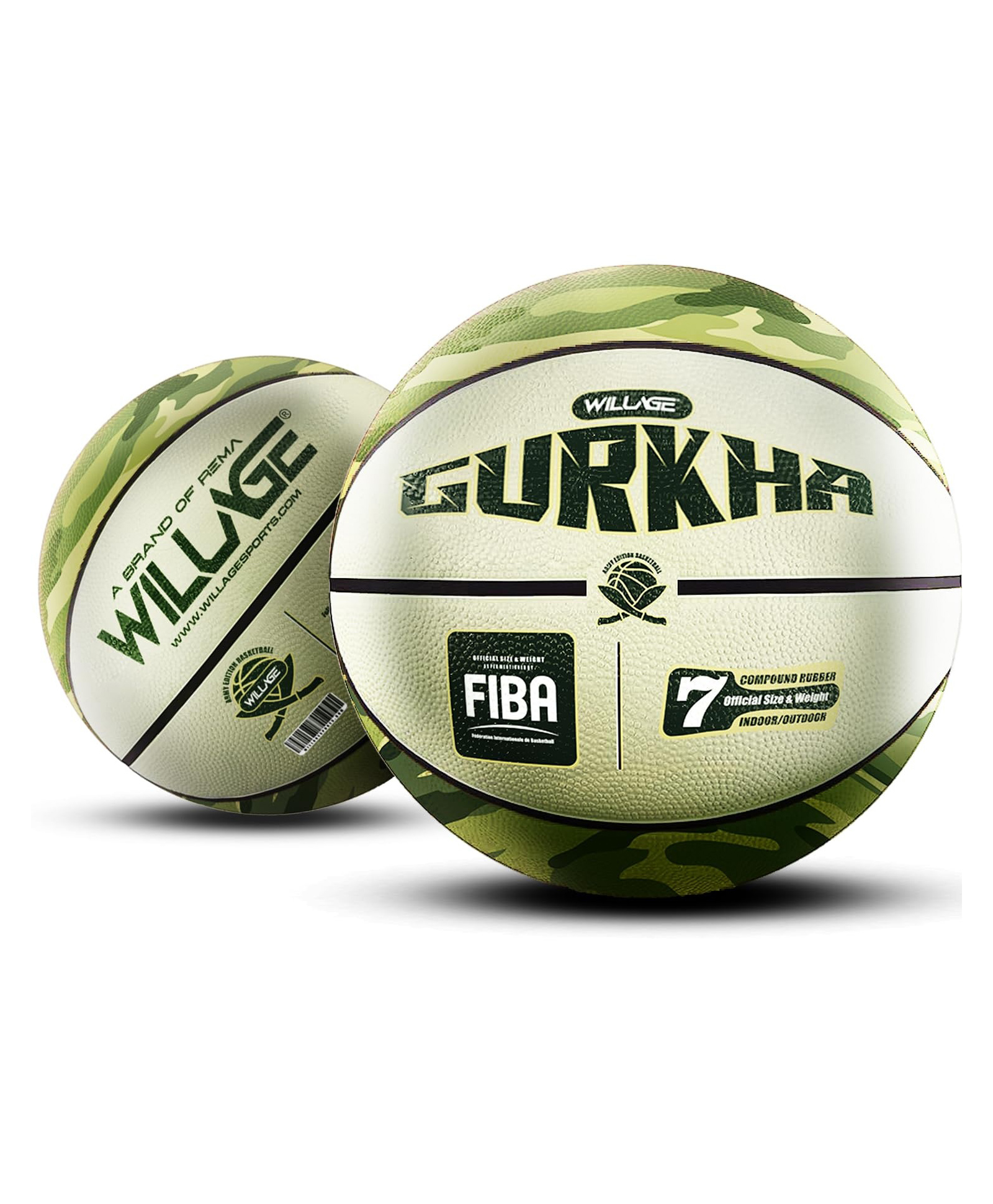 Willage Gurkha Basketball size 7   FIBA Approved Multicolor-image-3