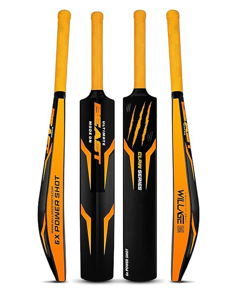 Willage Beast Claw Yellow Plastic Cricket bat  Standard full size-image-11