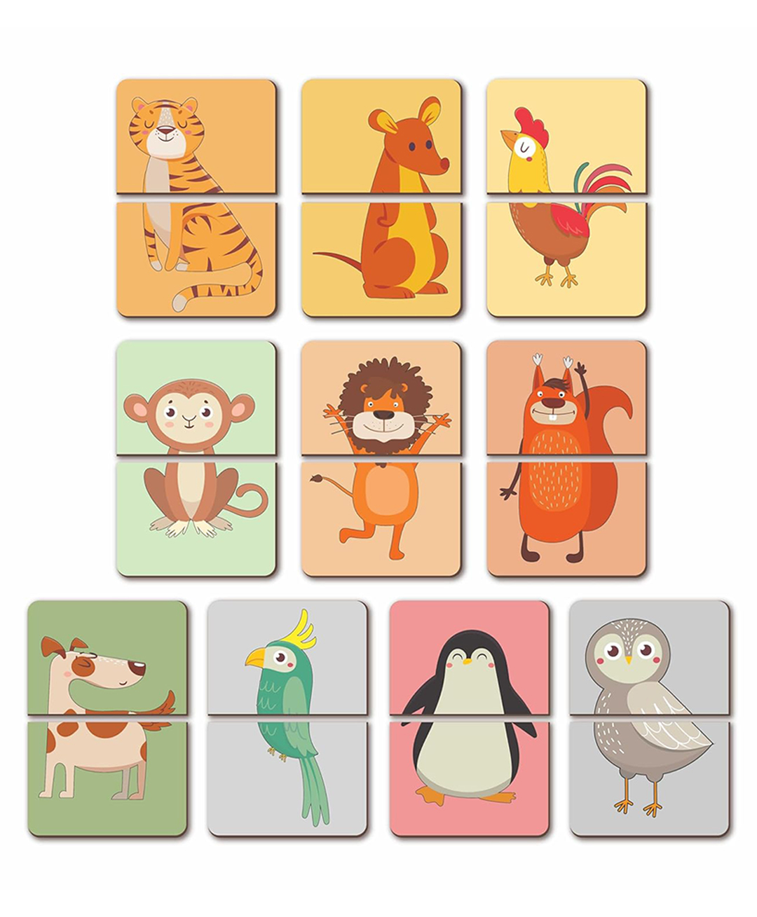 minileaves Mini Leaves Head and Tail 2 Pieces Wooden Memory Game for Kids 2+ Years (20 Pcs Total)-picture-12