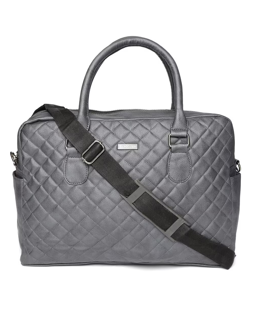 Bad HabitSynthetic 11 18 Grey Quilted Duffel Bag-image-47