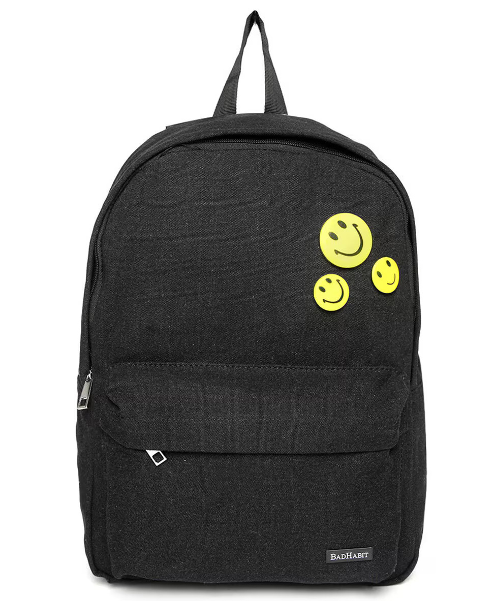 BAD HABIT Black Solid Backpack - Perfect School and Adventure Companion-image-10