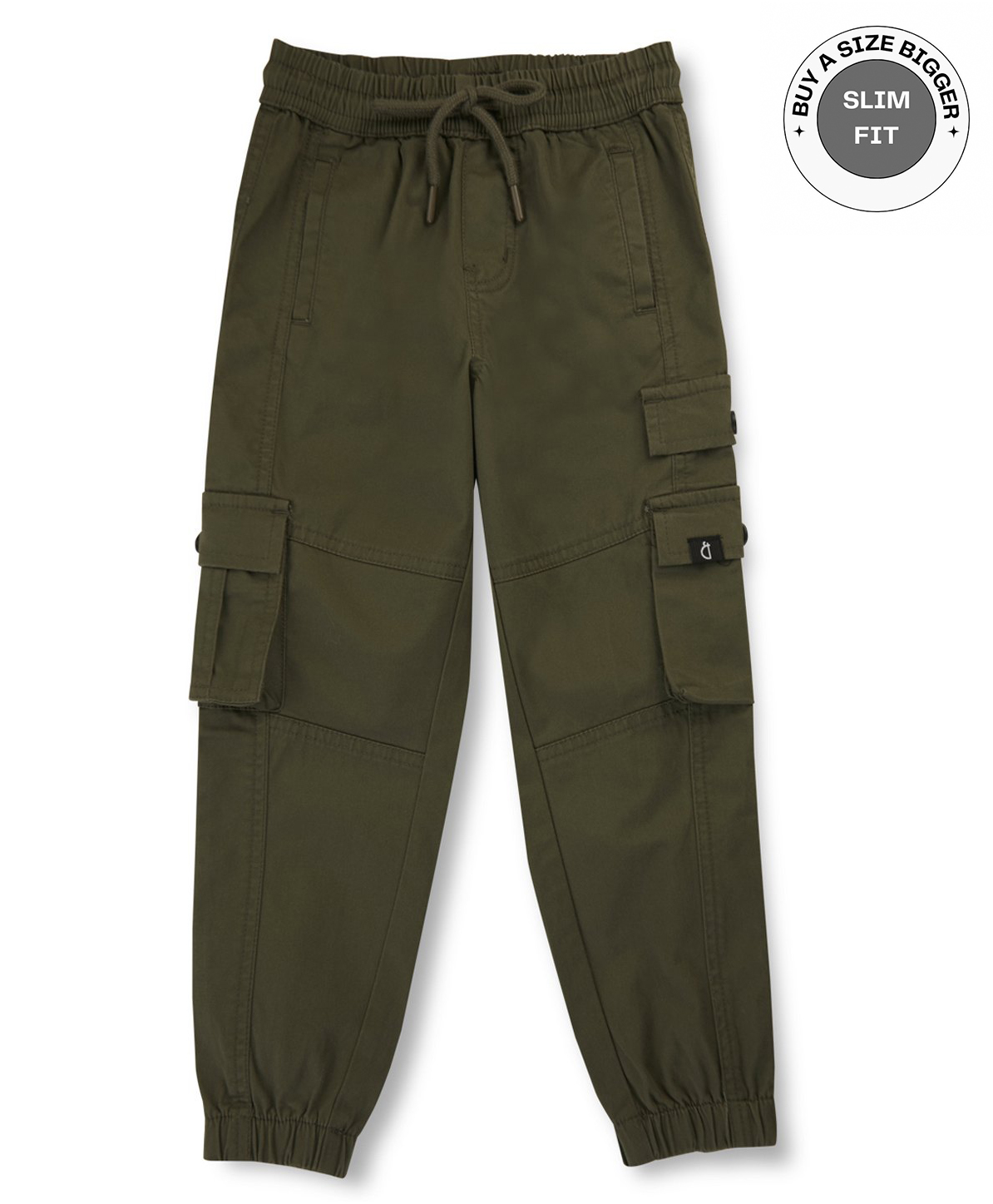 Gini & Jony Cotton Woven Full Length Trouser Pant Solid Colour - Green-picture-13
