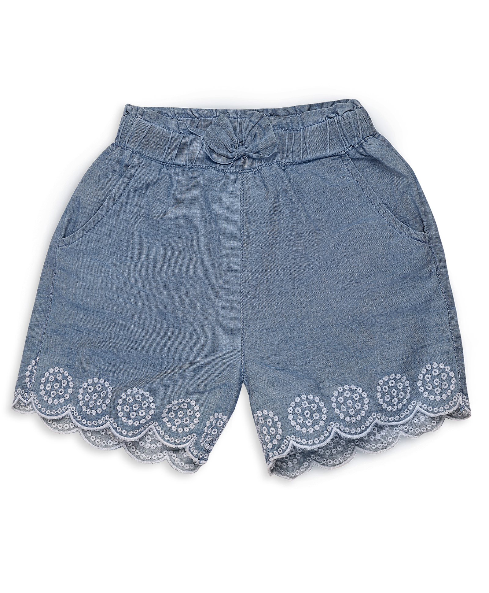 My Milestones Schiffli Embroidered Shorts - Blue-picture-10