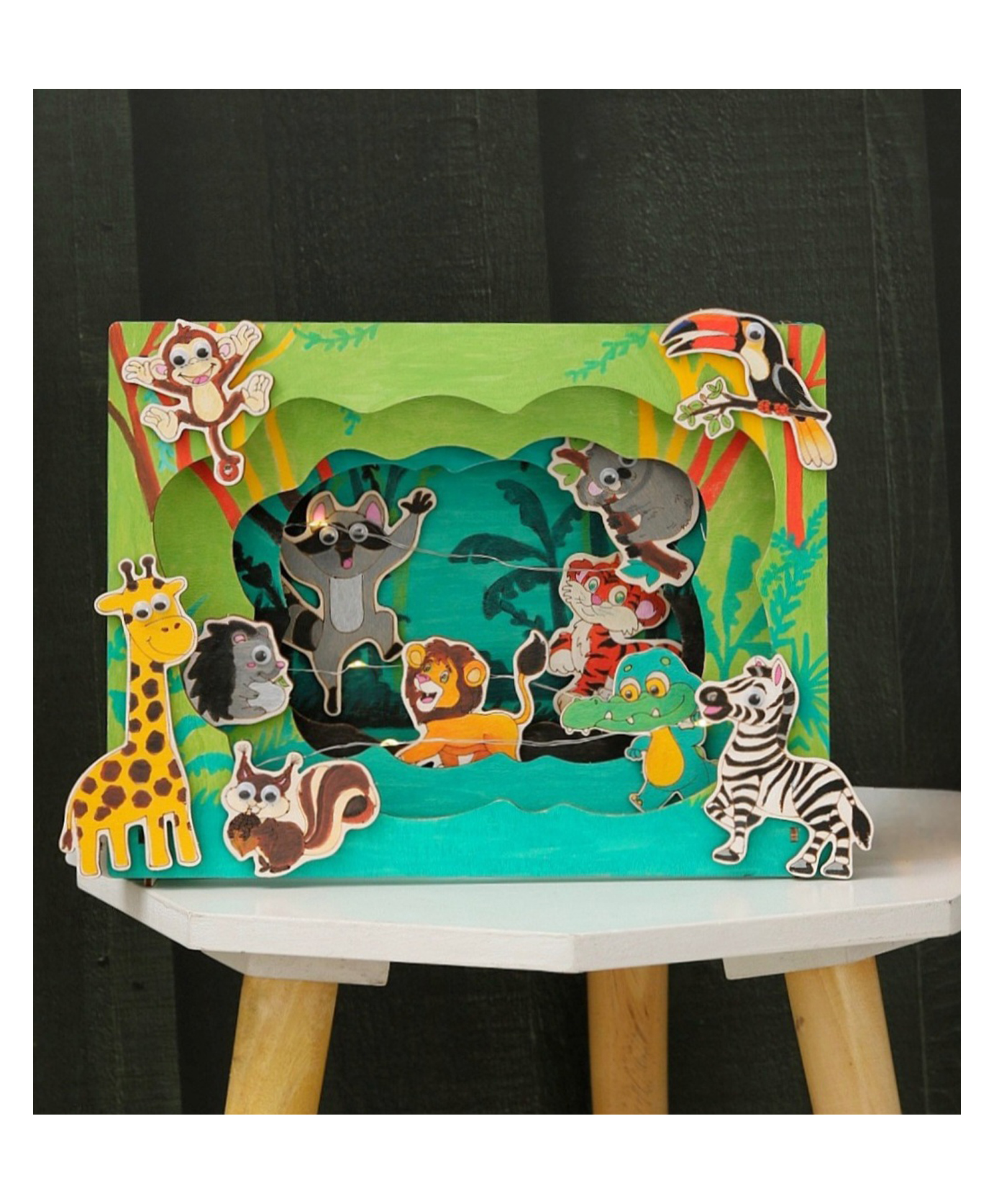 Yellow Bee Jungle Safari 3D Adventure DIY Light Box Kit-image-43
