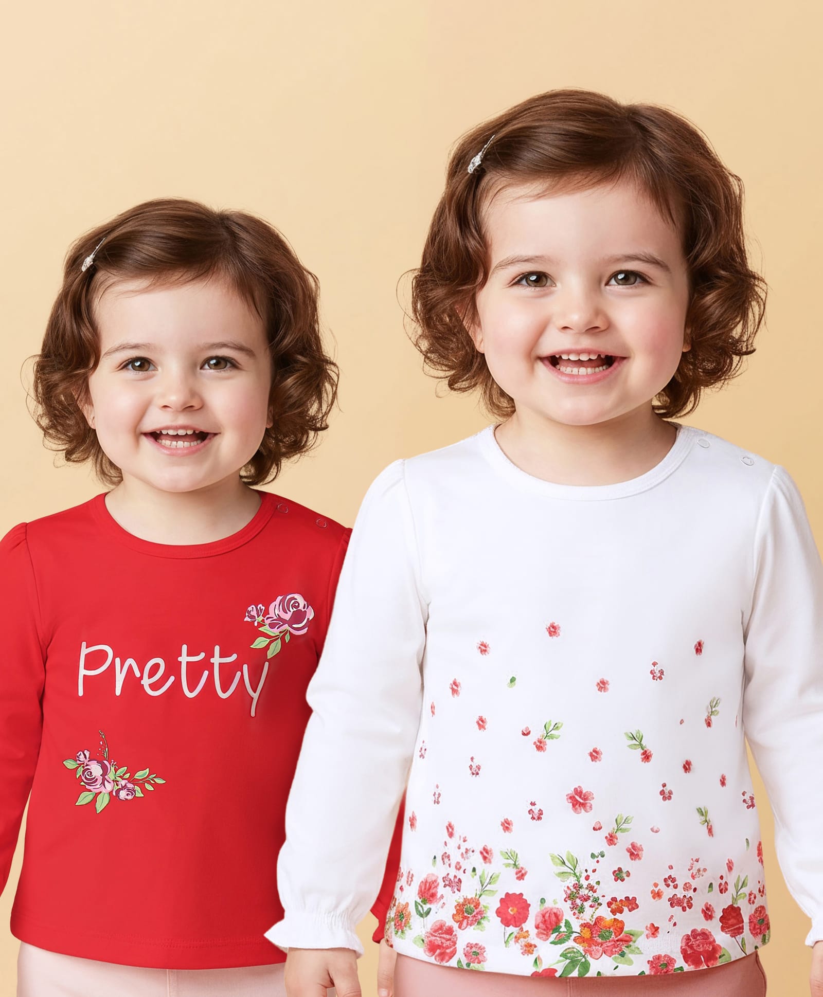 Babyoye  100% Cotton With Eco- Jiva Finish Full Sleeves Tops  Pack of 2 - Red & White-image-49