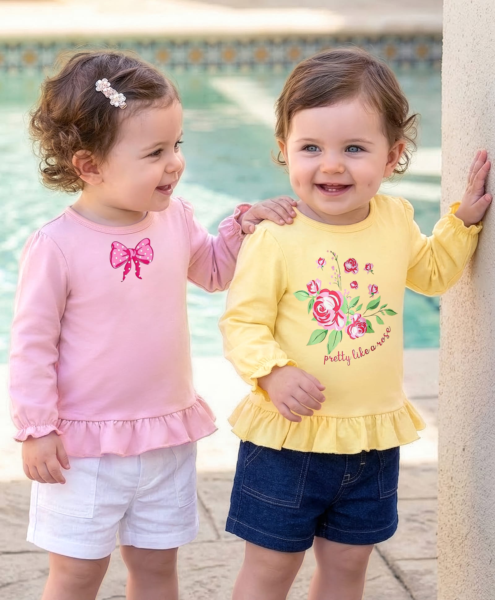 Babyoye 100% Cotton With Eco- Jiva Finish Full Sleeves Floral Printed Top- Lilac & Cream-image-48