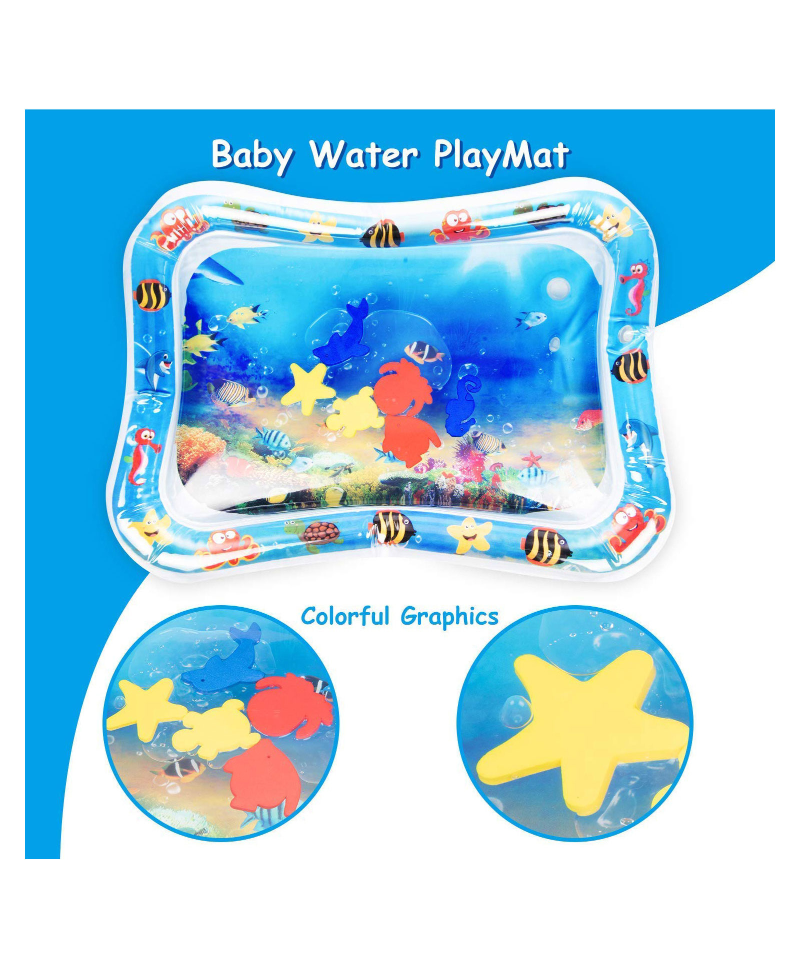 NeonateCare Water Play mat for Baby and Toddlers Perfect Fun time Play Inflatable Water mat-picture-46
