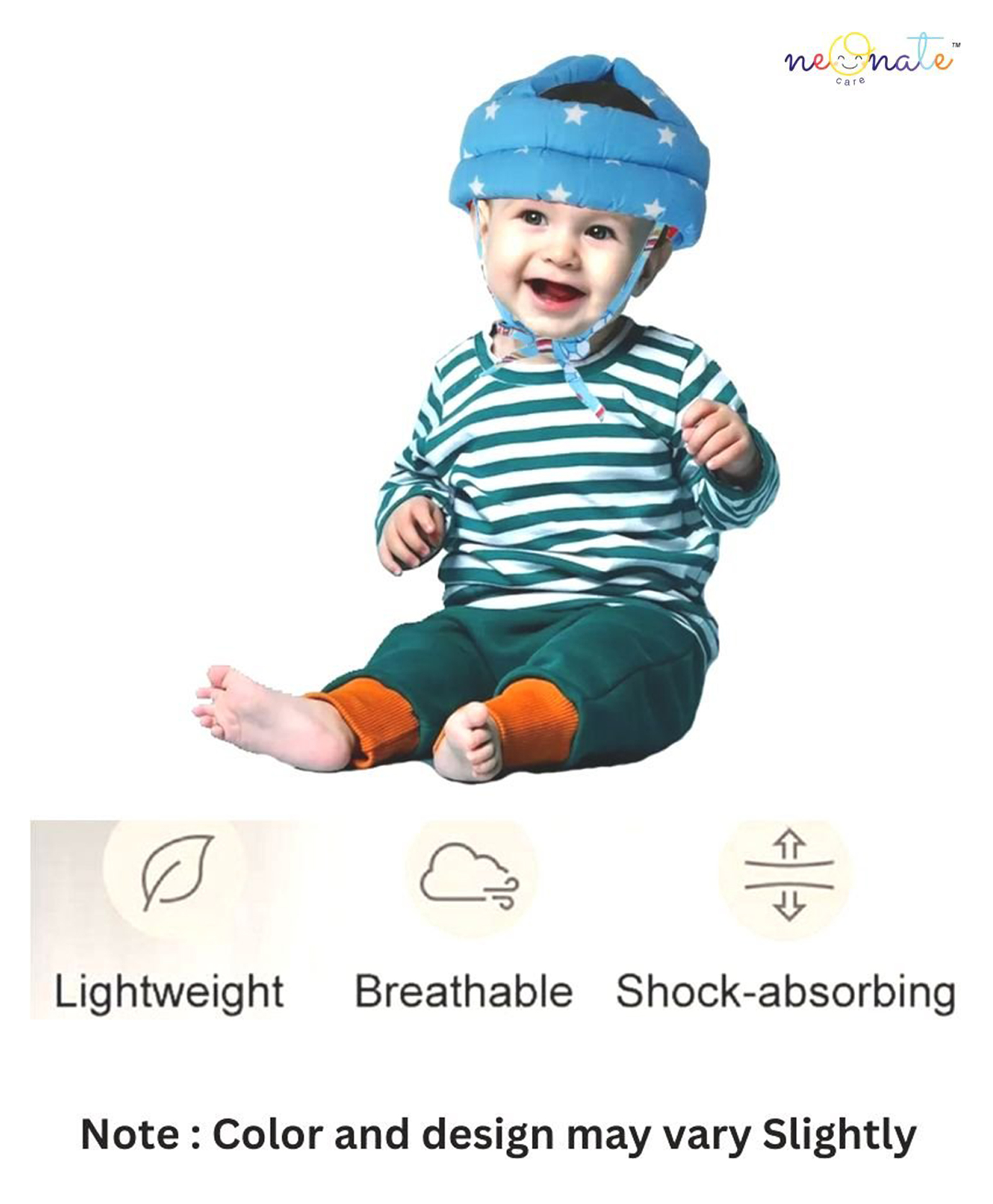 NeonateCare Baby Safety Helmet with Adjustable Size -  Baby Learn to Walk Or Run Soft Safety Helmet -  Infant Anti-Fall Anti-Collision- Multicolor ( color and design may vary)-picture-16