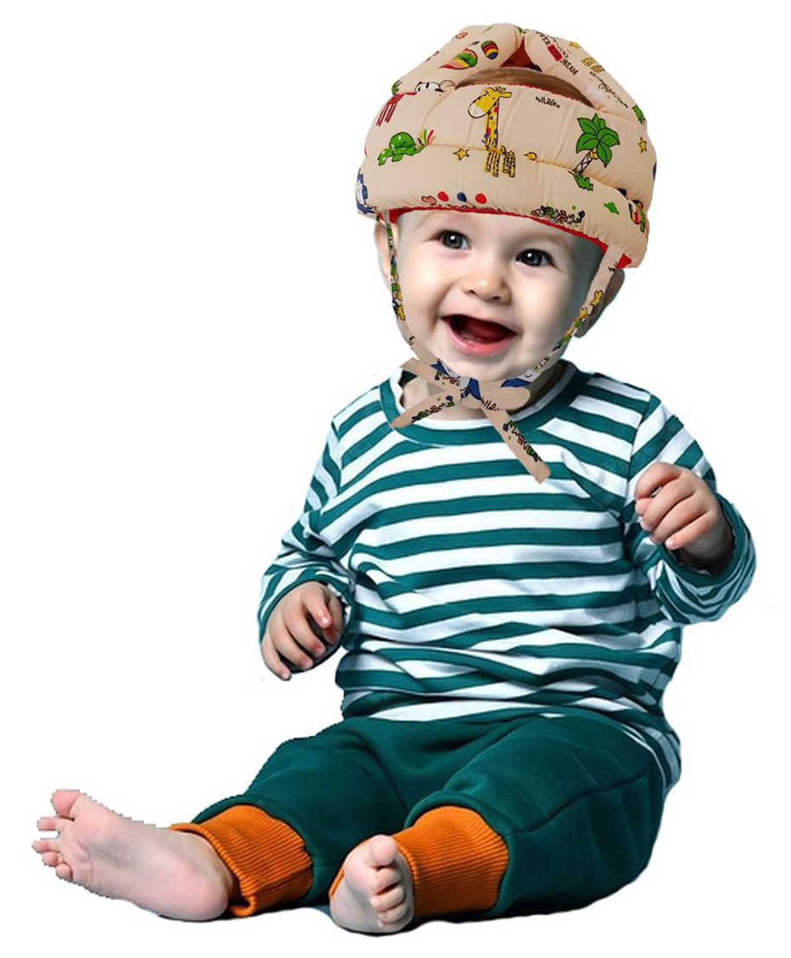 NeonateCare Baby Helmet Baby Head Protector -  Adjustable Size Baby Learn to Walk Or Run Soft Baby Safety Helmet Blue printed - Multicolor (color and design may vary)-picture-5