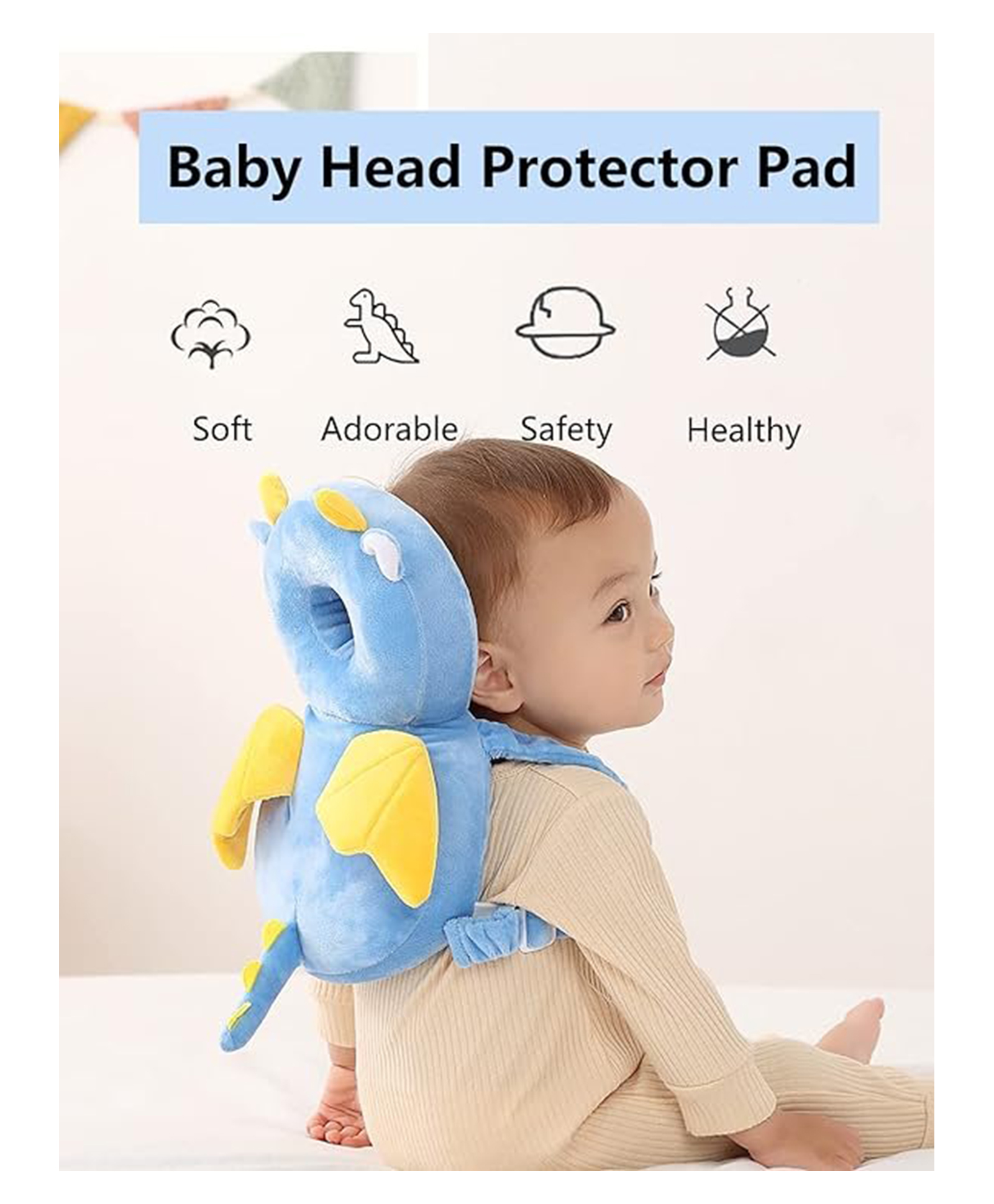 neonatecare Head Safety Protector Pad for Baby Toddler Walker,Infant Talking Head Protection Backpack Cushion (color and design may vary)-picture-27