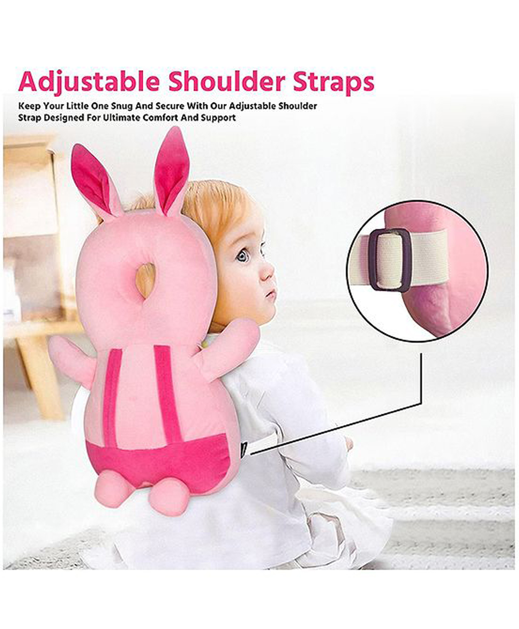neonatecare Neonate Care Toddler Baby Head Protection Cushion Backpack Wear,Suitable for 6-24 Months - Pink(color and design may vary)-picture-27