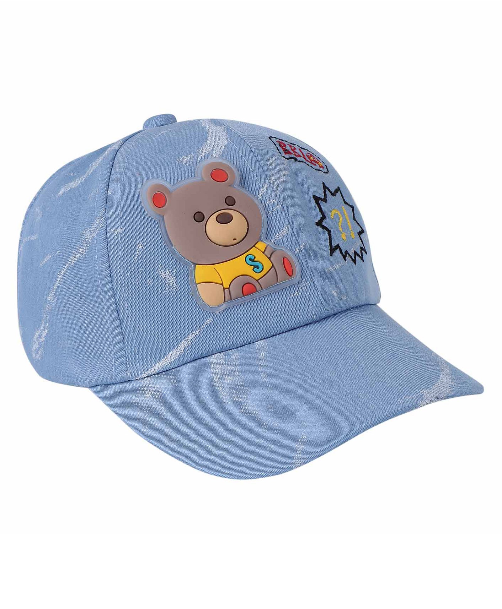 Kidofash Cotton Bear Applique Cap - Sky Blue-picture-42