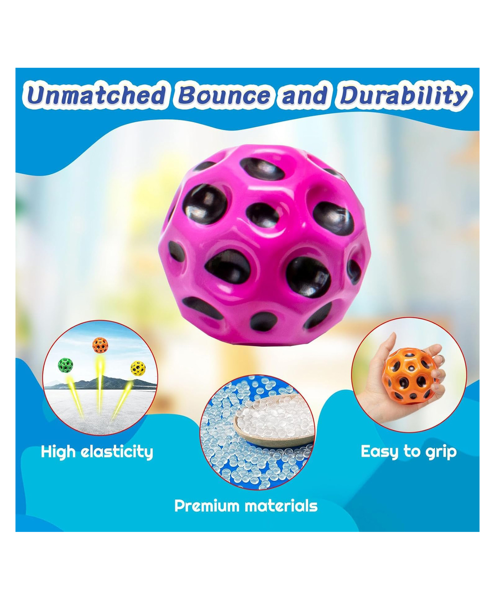 AKN TOYS Moon Ball Bouncing Anti Stress Ball Pack of 1 Color may Vary-picture-11