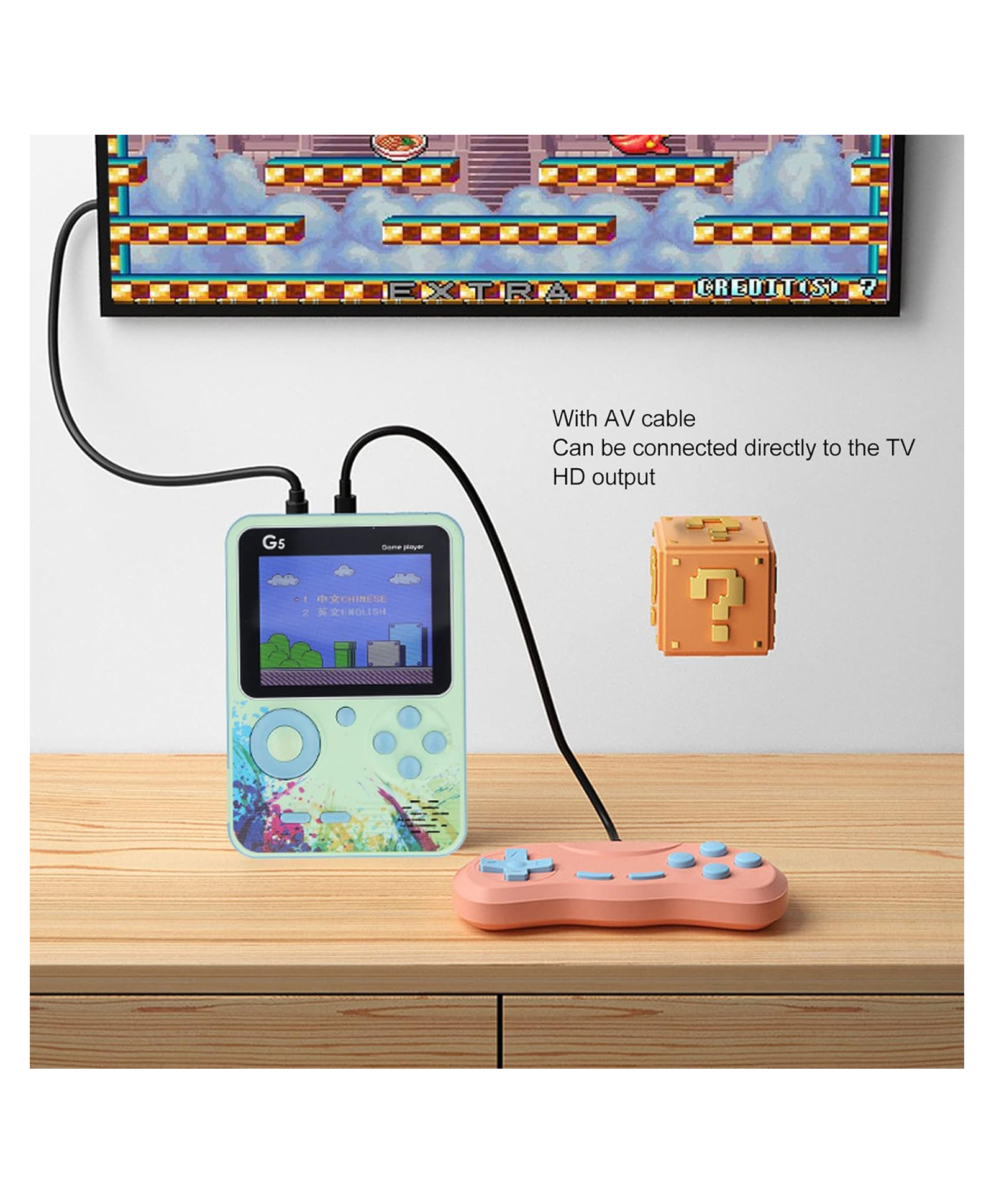 AKN TOYS Handheld Game Machine, 3.0inch Handheld Game Console Retro LCD Color Display HD Output Multiple Games Video Game Machine with AV Cable - PACK OF 1 - COLOR MAY VARY-picture-37