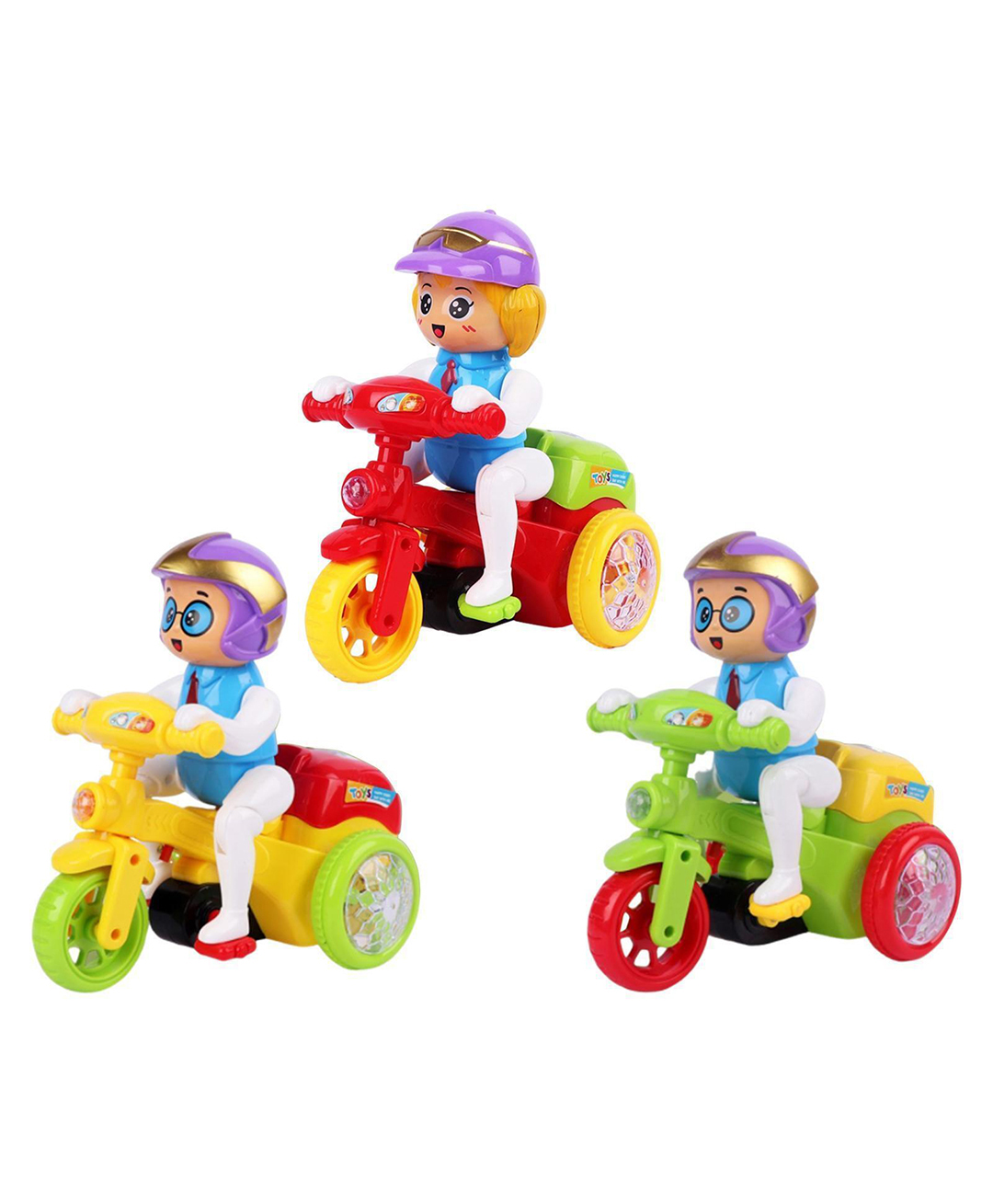 AKN TOYS Electric Light Music Rotating Tricycle Children Boys and Girls Educational Toys - COLOR MAY VARY-image-15