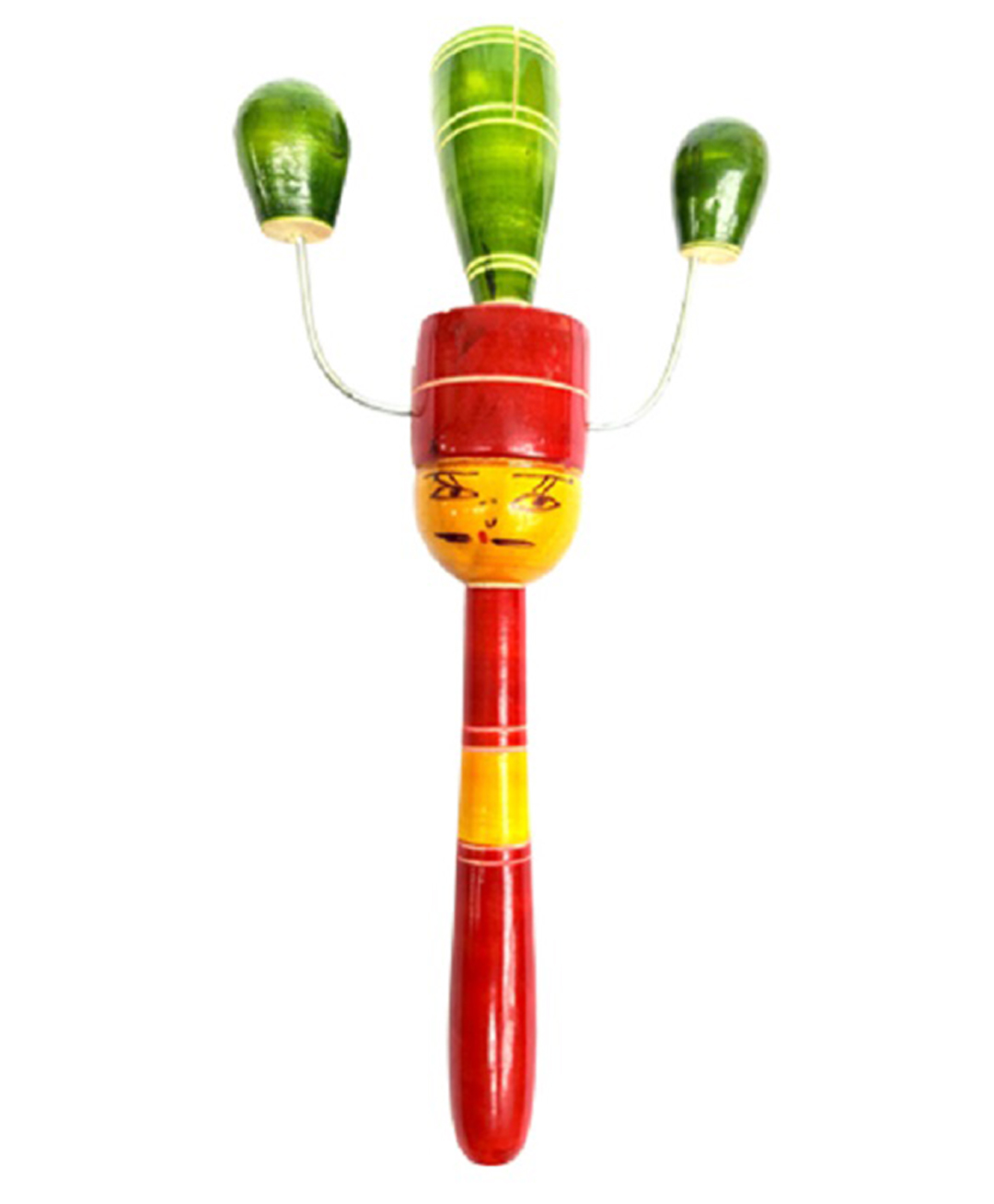 Funwood Games Wooden TIC TIC Rattle Pack of 1 - Colourful Musical Instrument Rattle Toy for Baby and Kids-picture-23