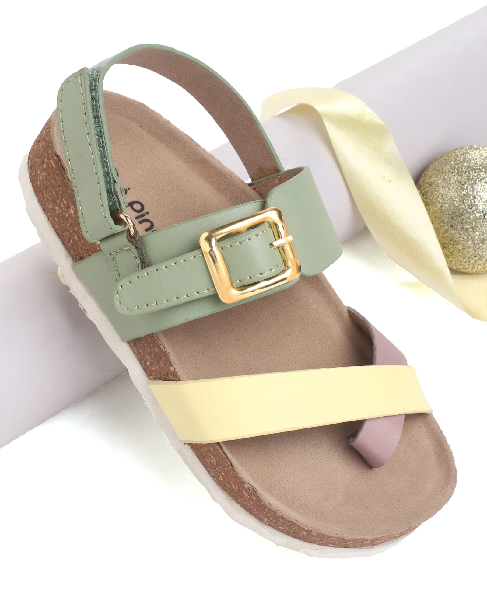 Pine Kids  Casual Sandals with Buckle Closure - Yellow-picture-25