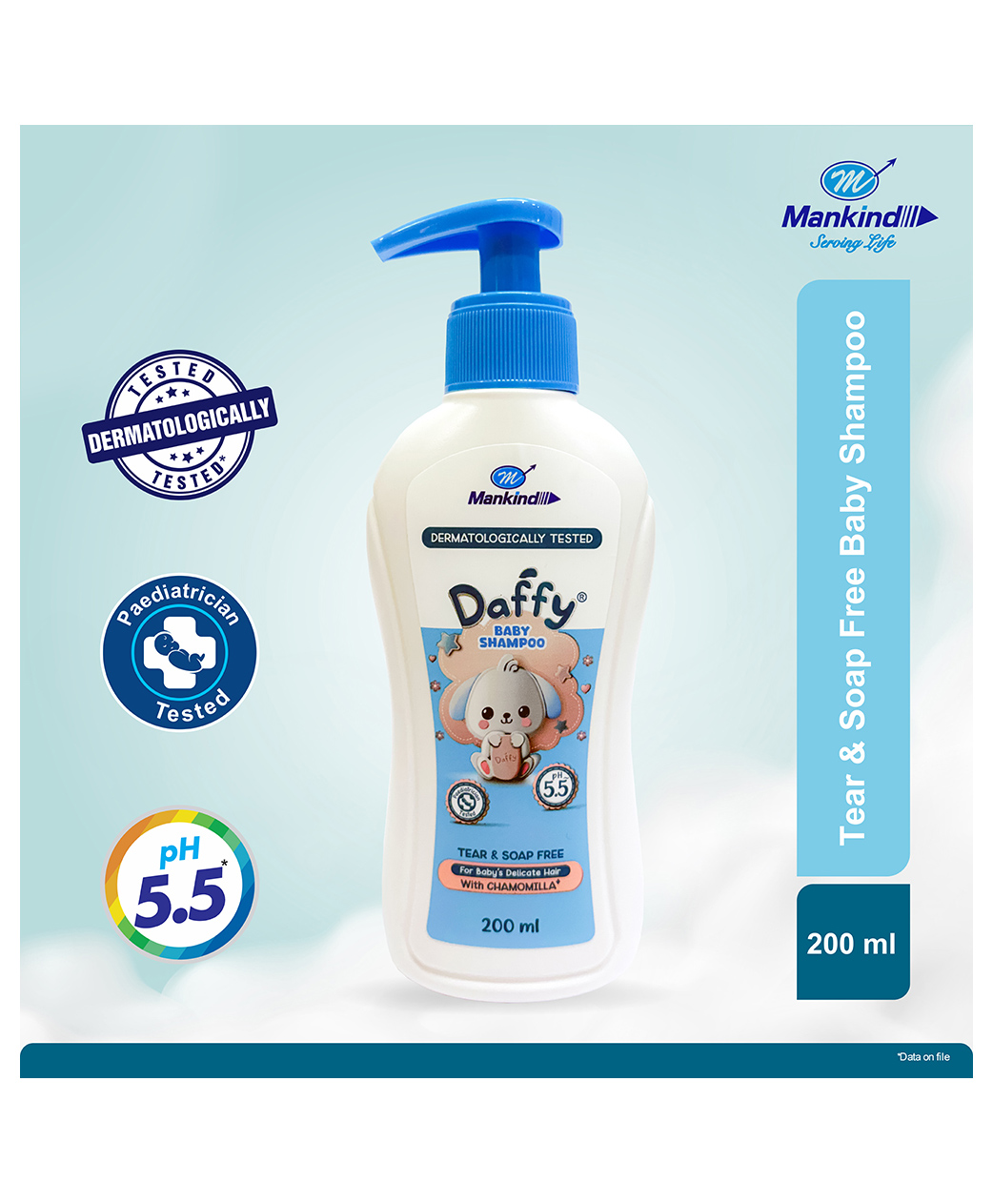 Daffy Tear & Soap Free Baby Shampoo with Chamomile - 200 ml