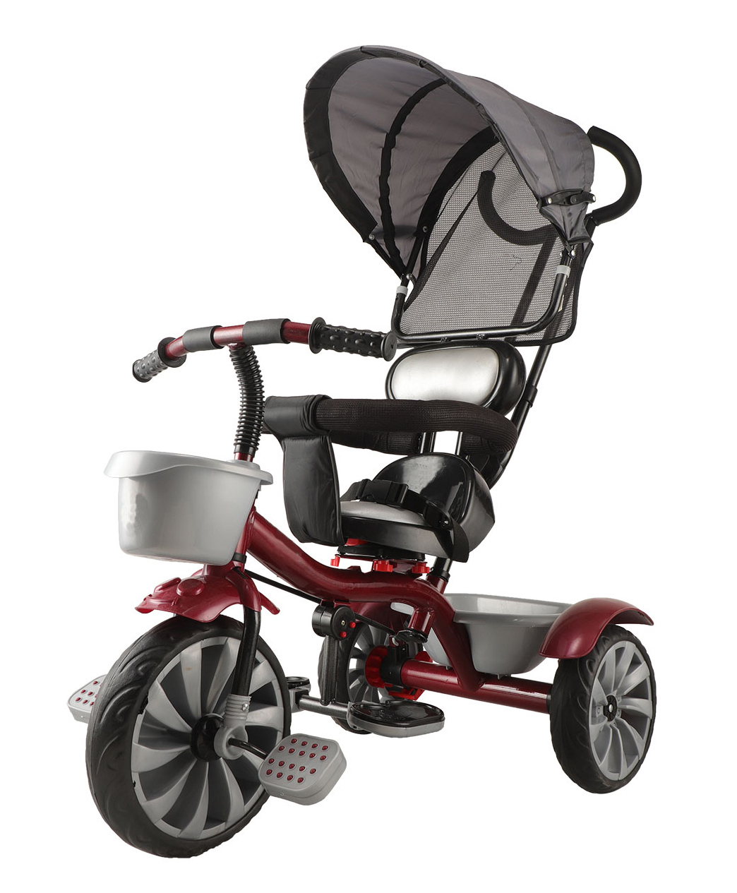 JoyRide Flyer Plus Tricycle for Kids Tricycle with Comfortable Cushion & Brakes in Wheel - Rotating Seat - Boys and Girls Age Group 2 to 5 Years Tricycle - Red-picture-31