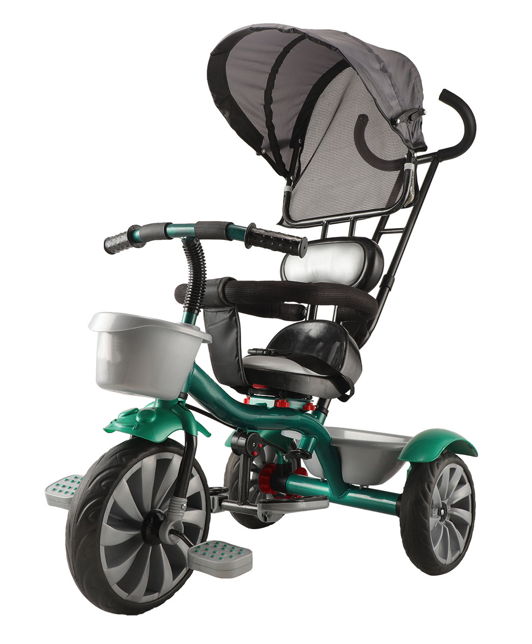 JoyRide Flyer Plus Tricycle for Kids Tricycle with Comfortable Cushion & Brakes in Wheel - Rotating Seat - Boys and Girls Age Group 2 to 5 Years Tricycle - Green-picture-19