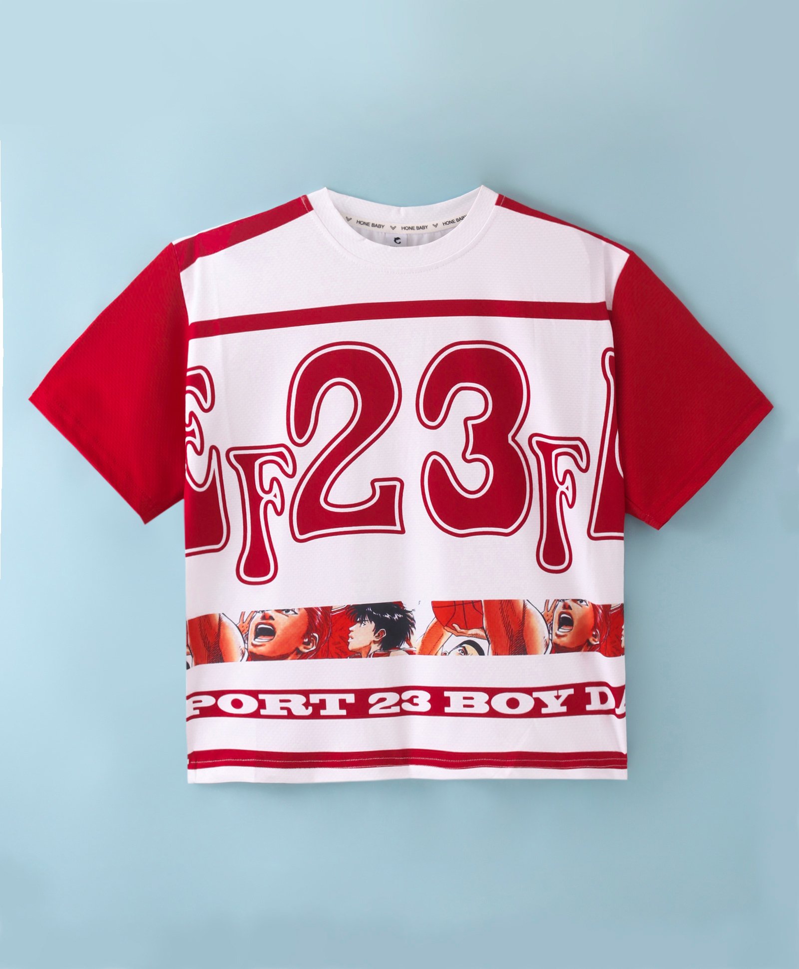 Kookie Kids Half Sleeves T-Shirt 23 Print - Red-image-48