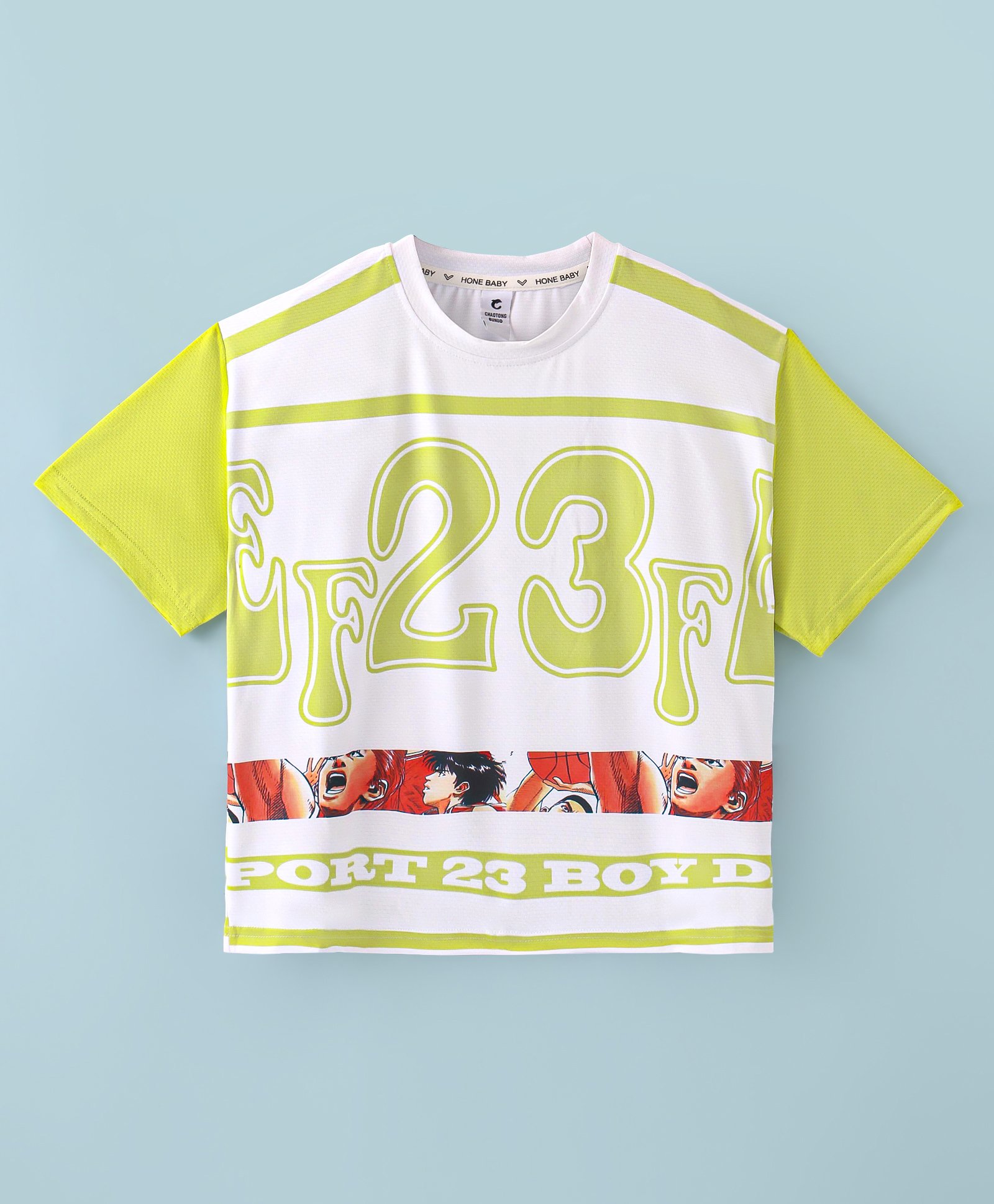 Kookie Kids Cotton Woven Half Sleeves T-Shirt With Number Print - Yellow-image-32