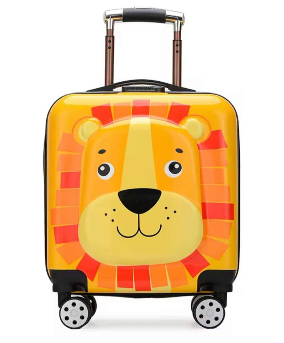 AHC ZIKKU Kids Travel Trolley Bag, Hard Polycarbonate Case, Light Weight, 360 Degree Wheeling System, Suitcase for Kids  - Tiger-image-37