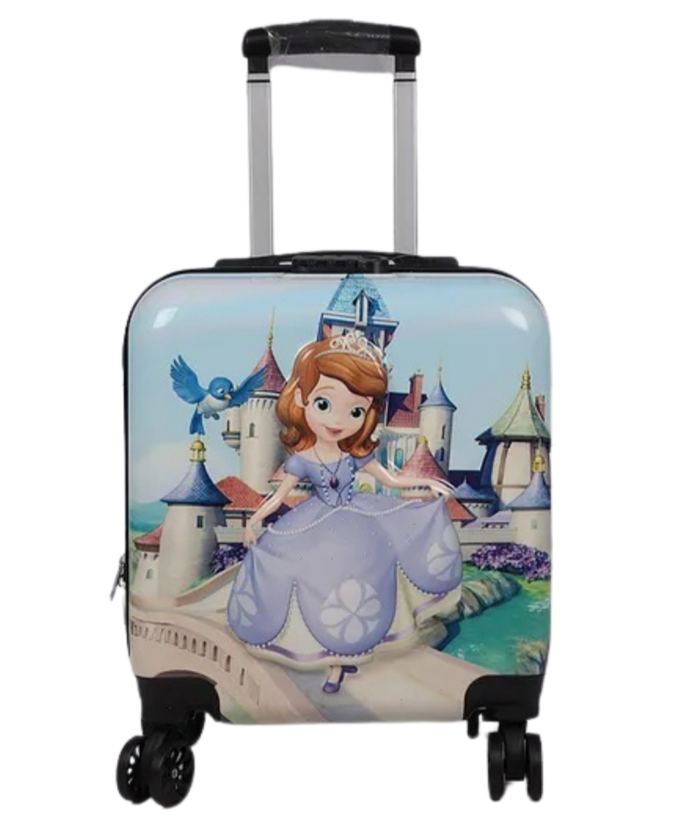 AHC ZIKKU Kids Travel Trolley Bag, Hard Polycarbonate Case, Light Weight, 360 Degree Wheeling System, Suitcase for Kids  - Green-picture-12