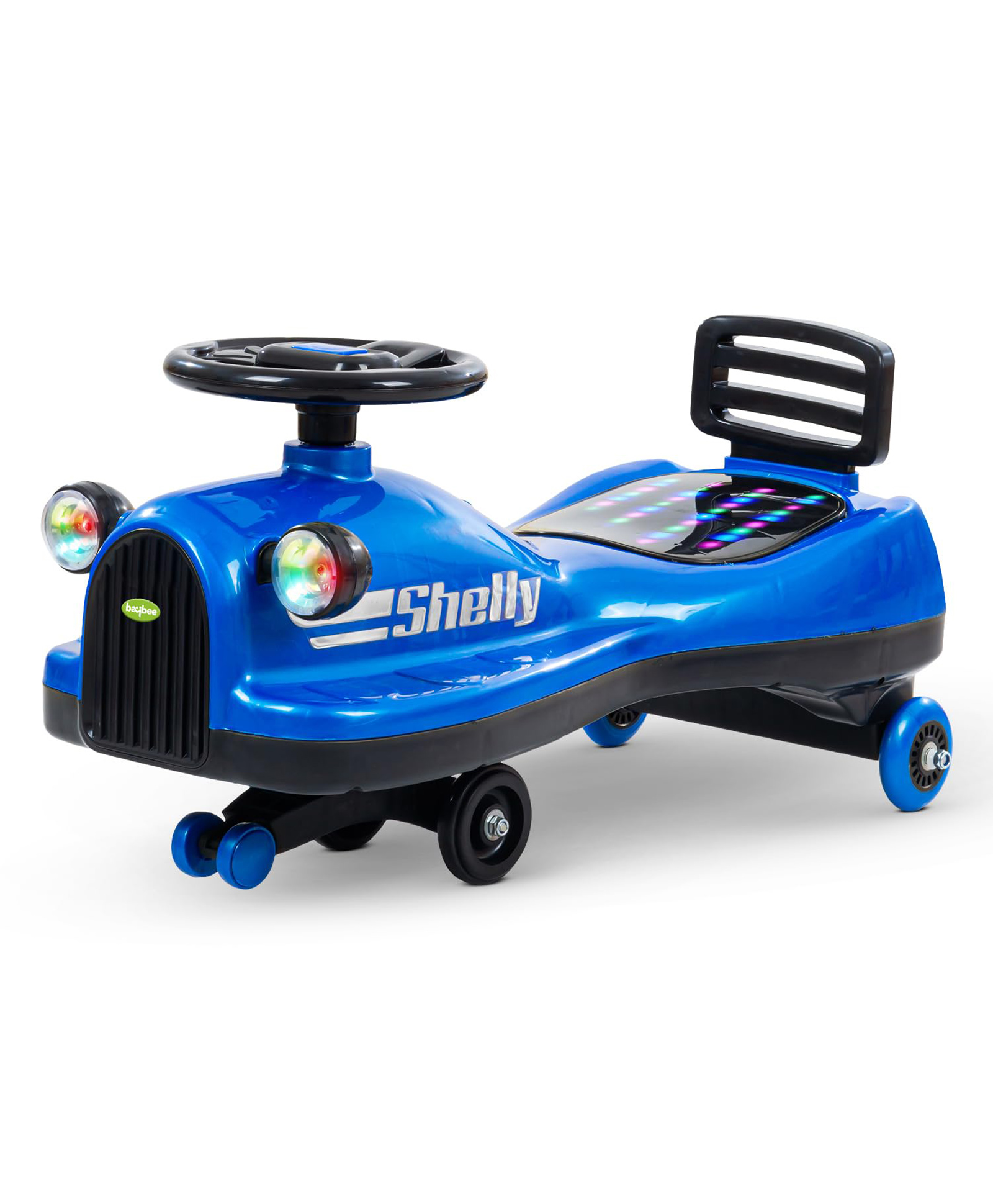 Baybee Trio Kids Magic Swing Cars for Kids, Twister Ride on Toy Kids Car with Scratch Free PP Wheels, Music & Led Lights | Push Ride on Baby Car | Magic Car for Kids (Blue)-image-20