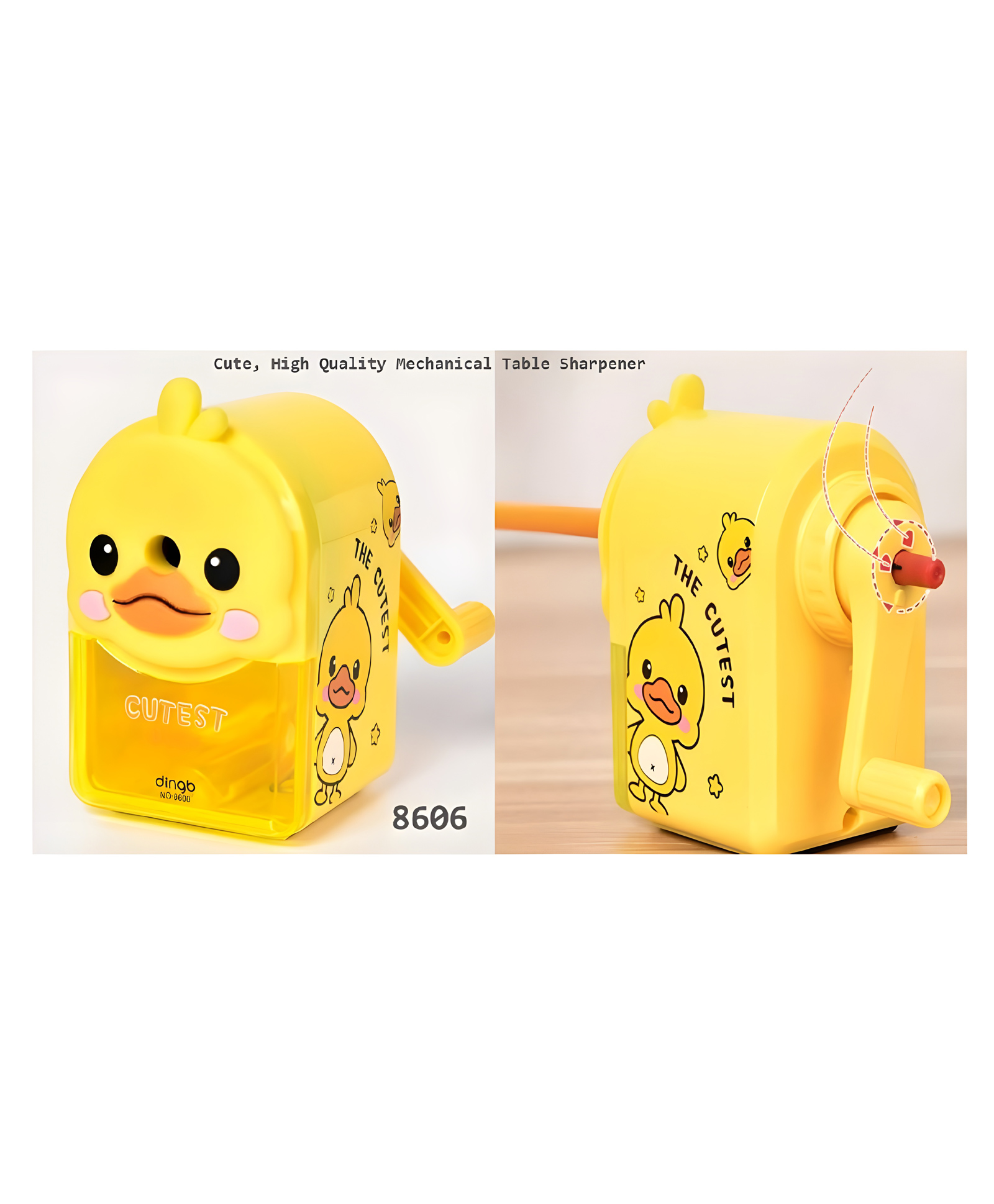 YAMAMA Sharpener For Kids Cute Duck Shaped Pencil Sharpener Heavy-duty Manual Portable Sharpener For Kids Adults Boys And Girls School Supplies Stationery  Multicolor-image-14