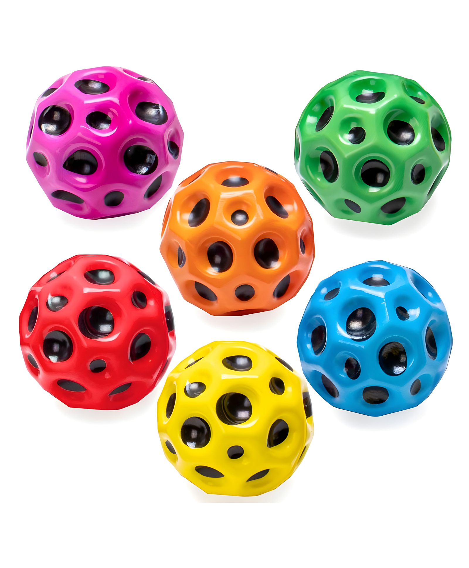 YAMAMA Moon Ball Space Bouncy Balls Durable High Bounce Stress Ball Easy to Hold in Hand Travel Fun Playground Moon Ball For Kids Adults  (Pack of 2  Color May Vary)-image-2