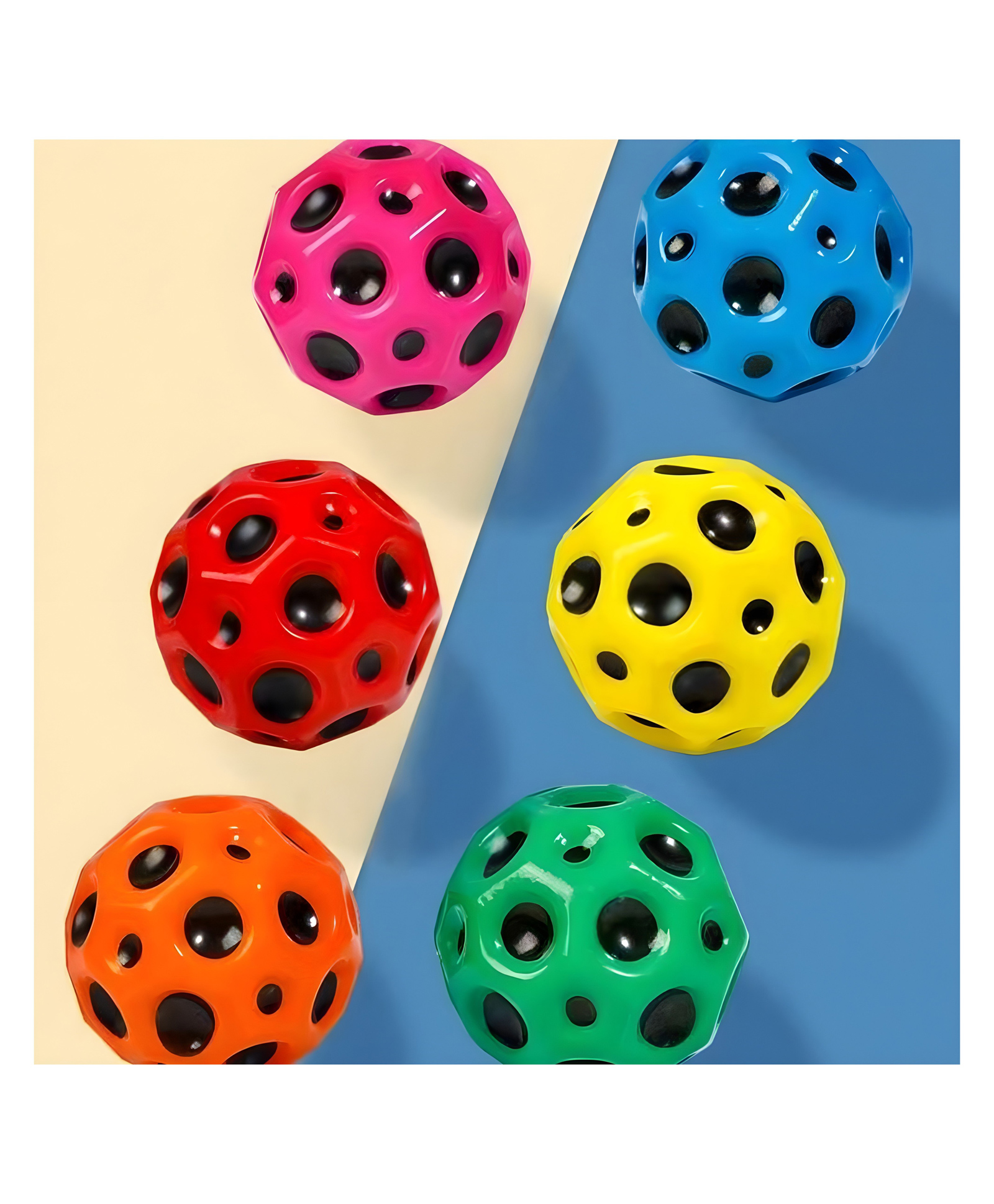 YAMAMA Moon Ball Space Bouncy Balls Durable High Bounce Stress Ball Easy to Hold in Hand Travel Fun Playground Moon Ball For Kids Adults  (Pack of 5  Color May Vary)-picture-17