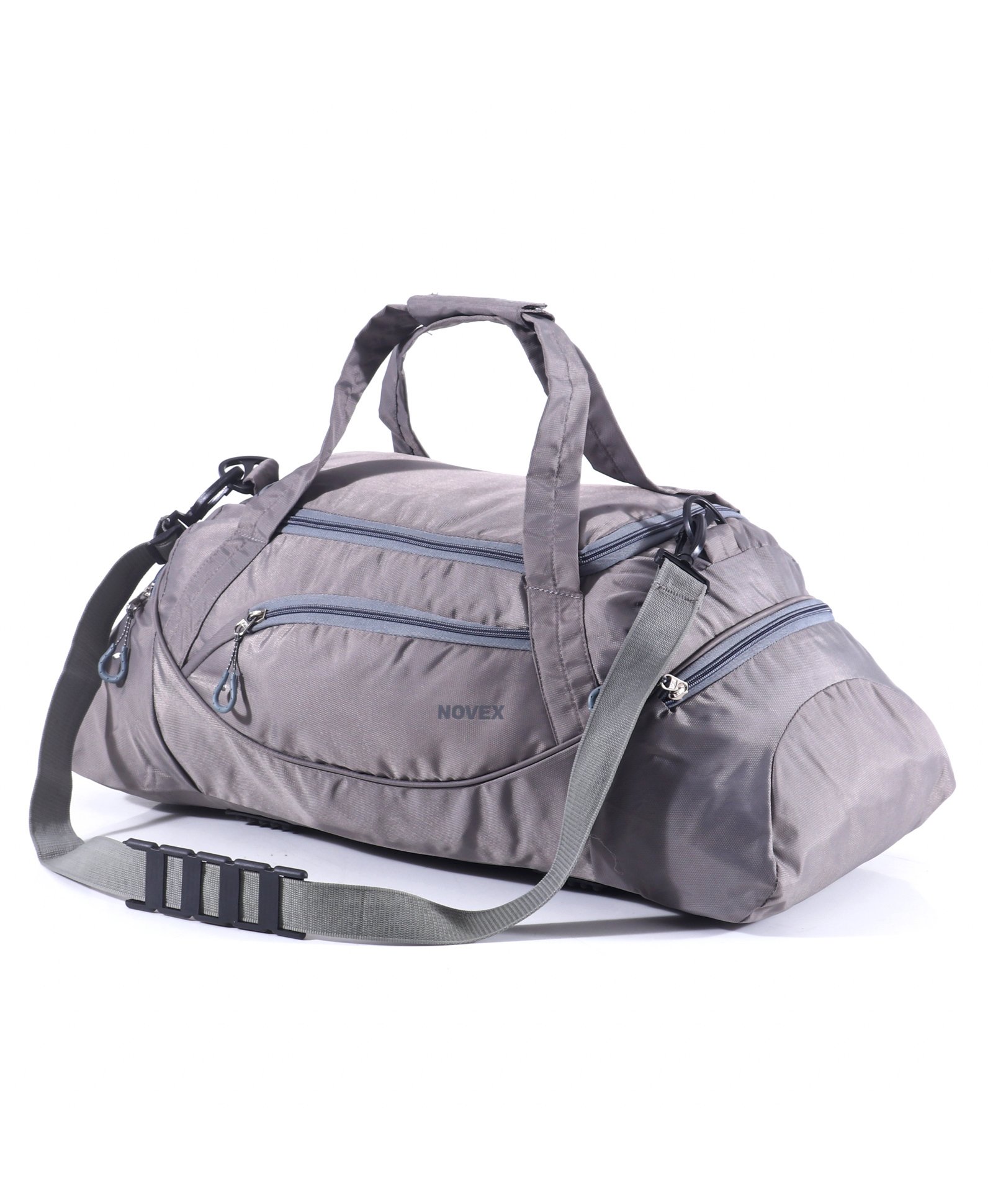 fab n funky Multipurpose Travel Duffle Bag with 4 Compartments - Grey-picture-12