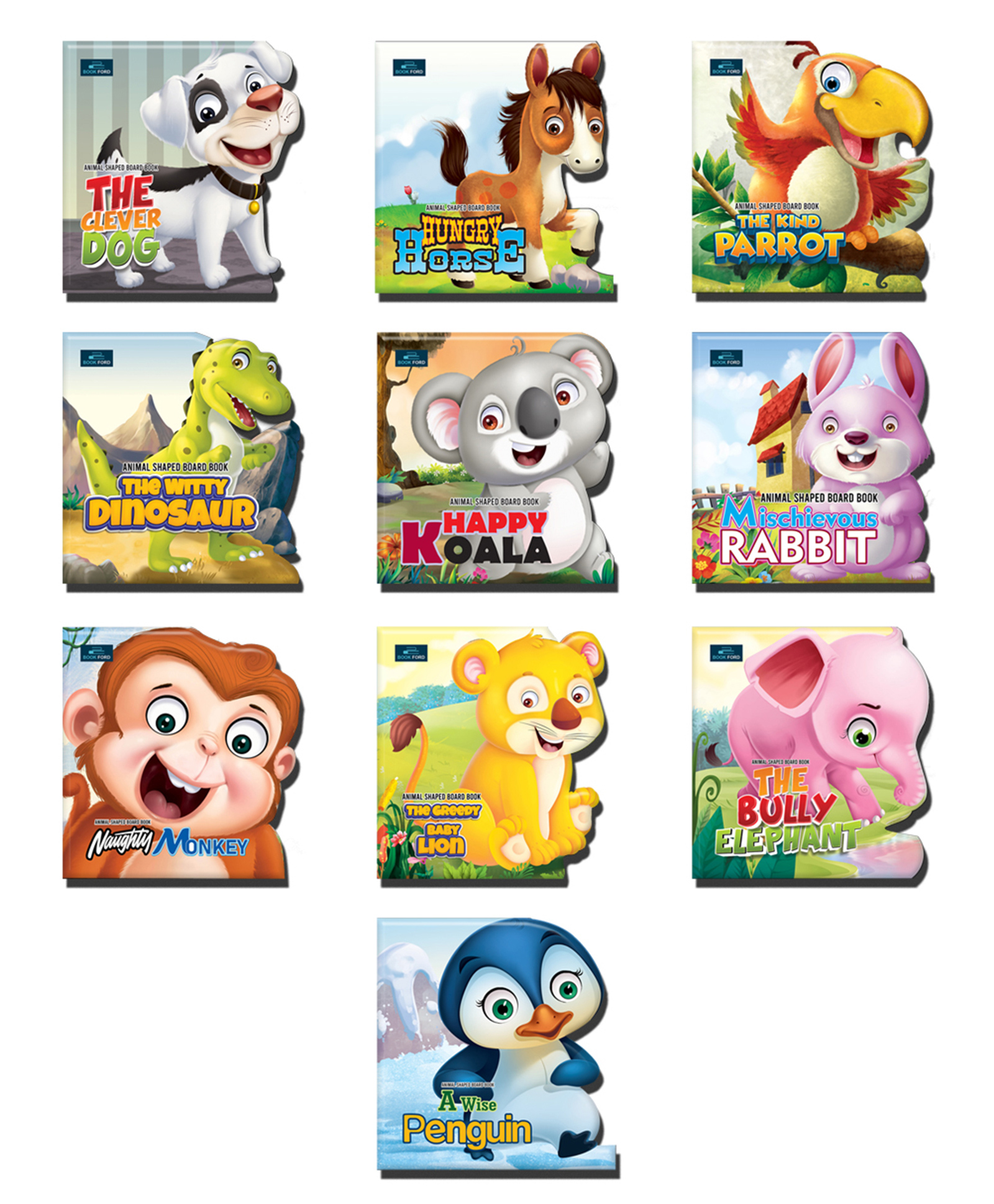 Animals Shaped Story Board Book Pack of 10 Books - English-image-43