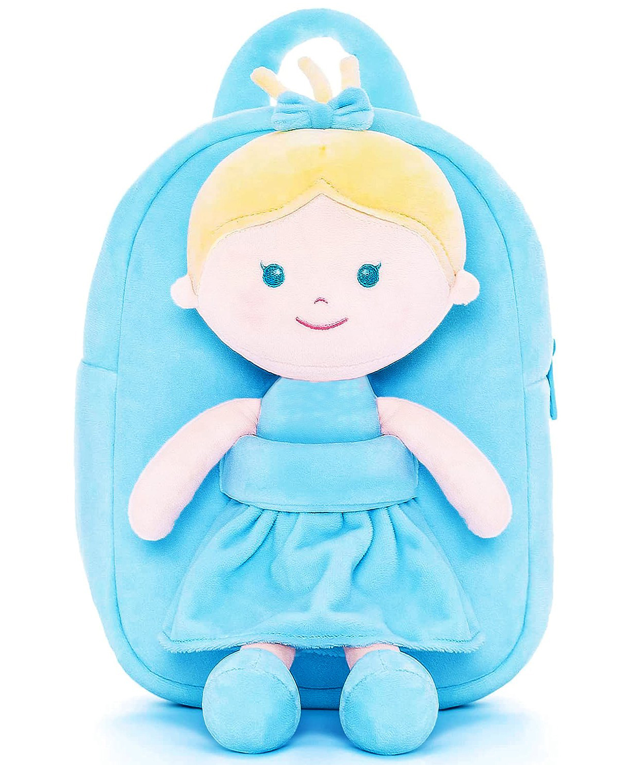 Frantic Premium Quality Soft design Full Body Sky blue Ruby Doll Bag for Kids Height 13.9 cm-image-49