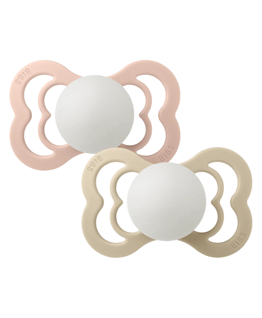 BIBS Supreme 2 Pack Pacifier Silicone Size 2 Blush Glow/Vanilla Glow-image-23