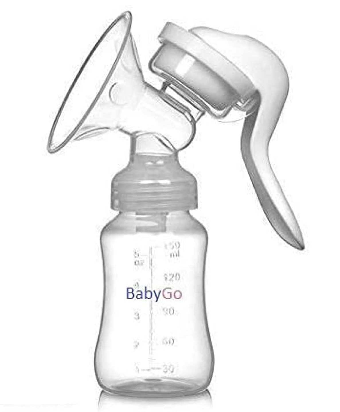 BabyGo Silicone Manual Breast Pump ,Baby Milk Pump, Soft & Gentle - Manual - BPA Free (150 ml) (Transparent)-picture-28