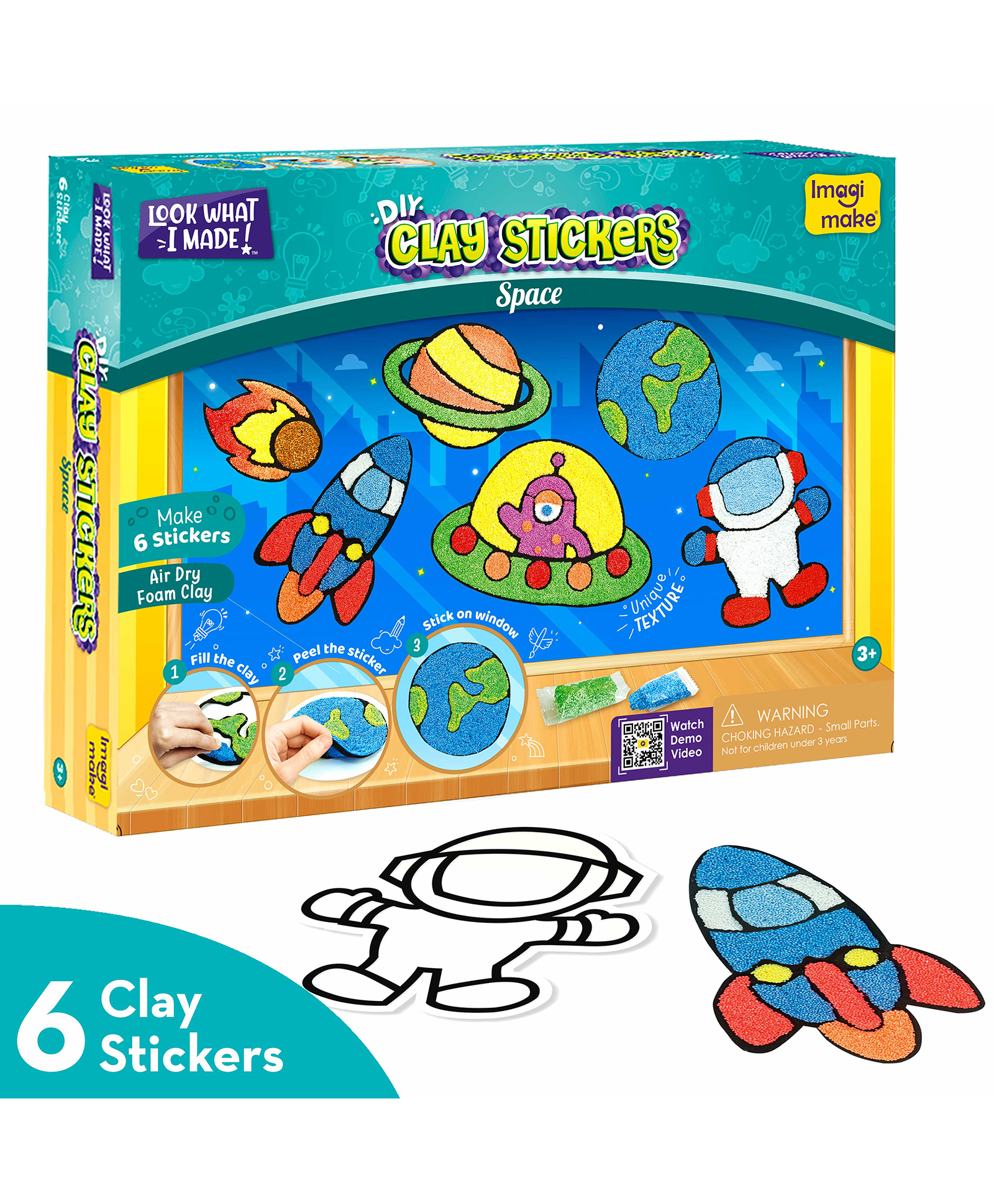 imagimake Imagi Make Clay Stickers  Spcae Adventure - Multi color-picture-22