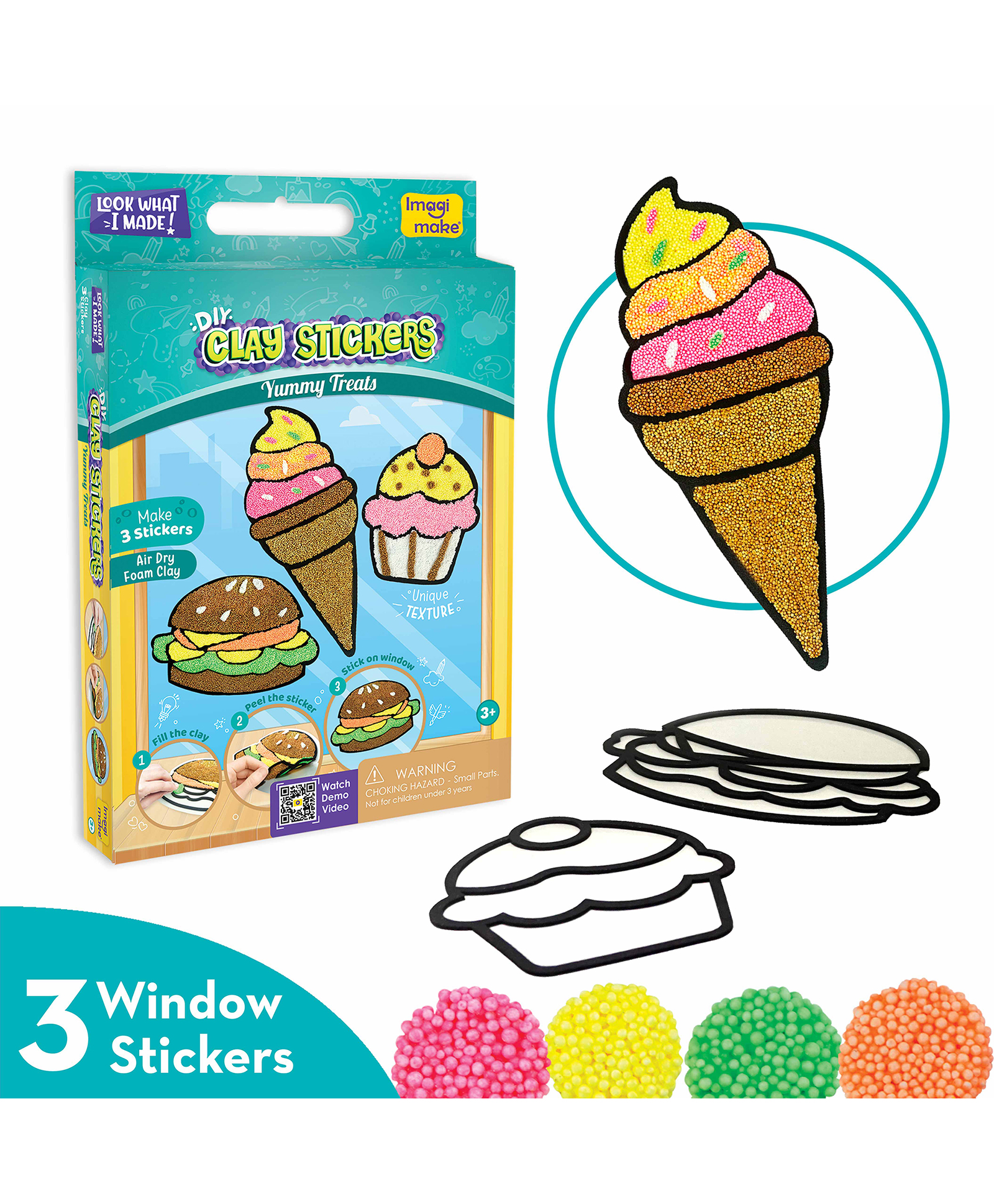 imagimake Imagi Make Clay Sticker Yummy Treats - Multi color-picture-20