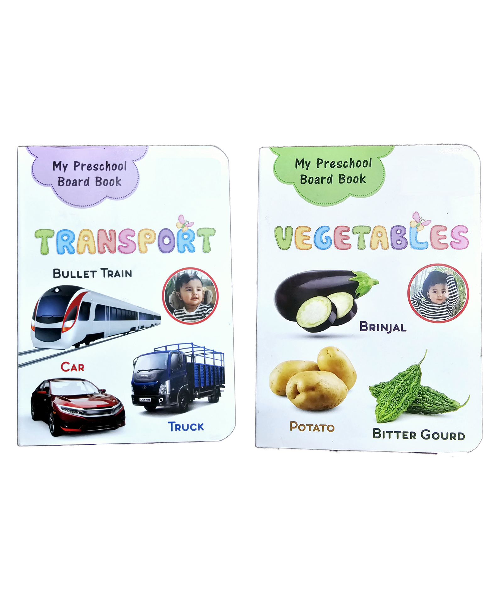 vinmot Preschool Transport and Vegetables Easy Learning Educational Board Books for Kids- Set of 2-picture-12