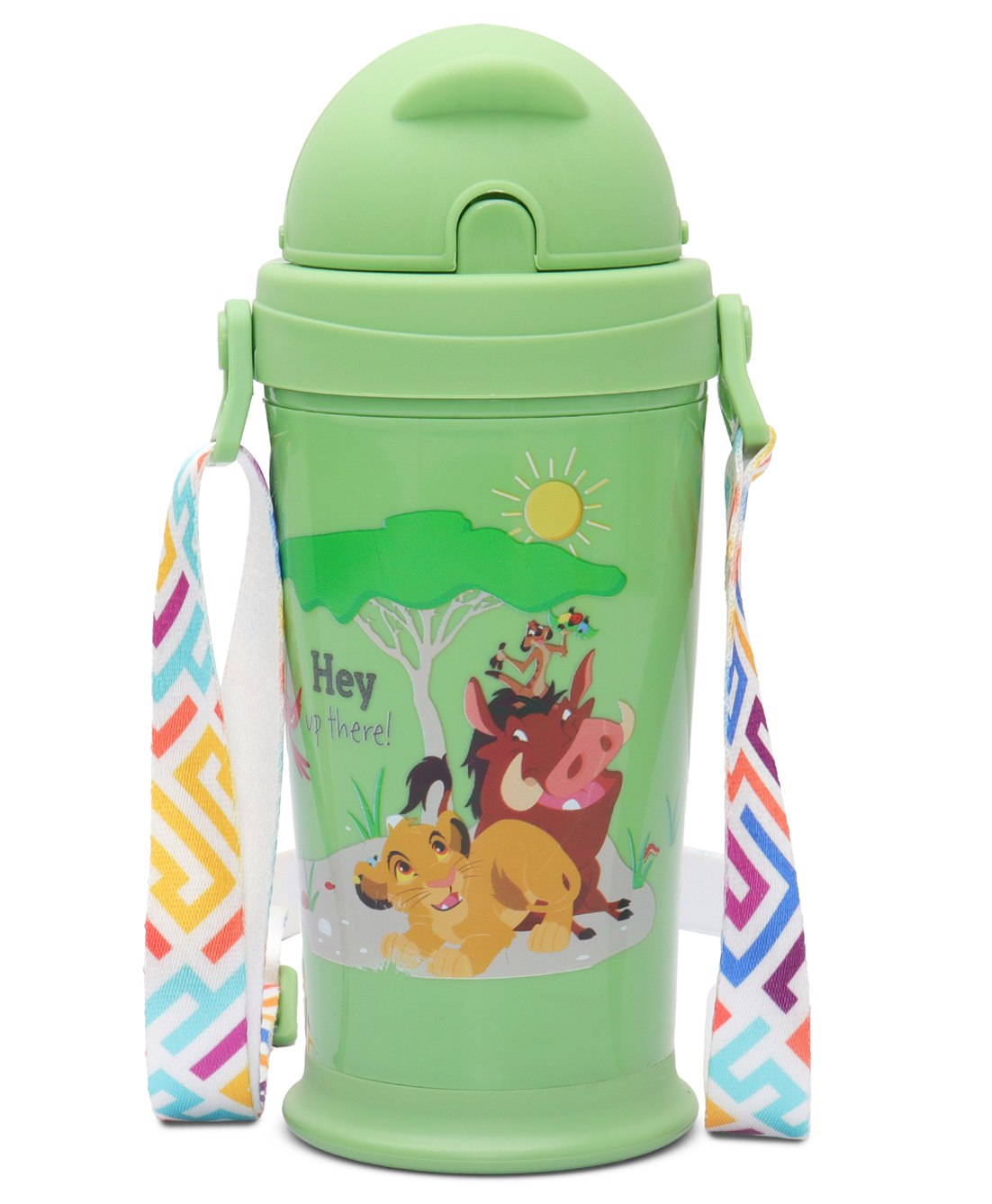 JAYPEE Zippy Stainless Steel Inner Insulated Hot & Cold Disney Character Straw Sipper Water Bottle for Kids with Detachable Strap , 275 ml , Green-picture-21
