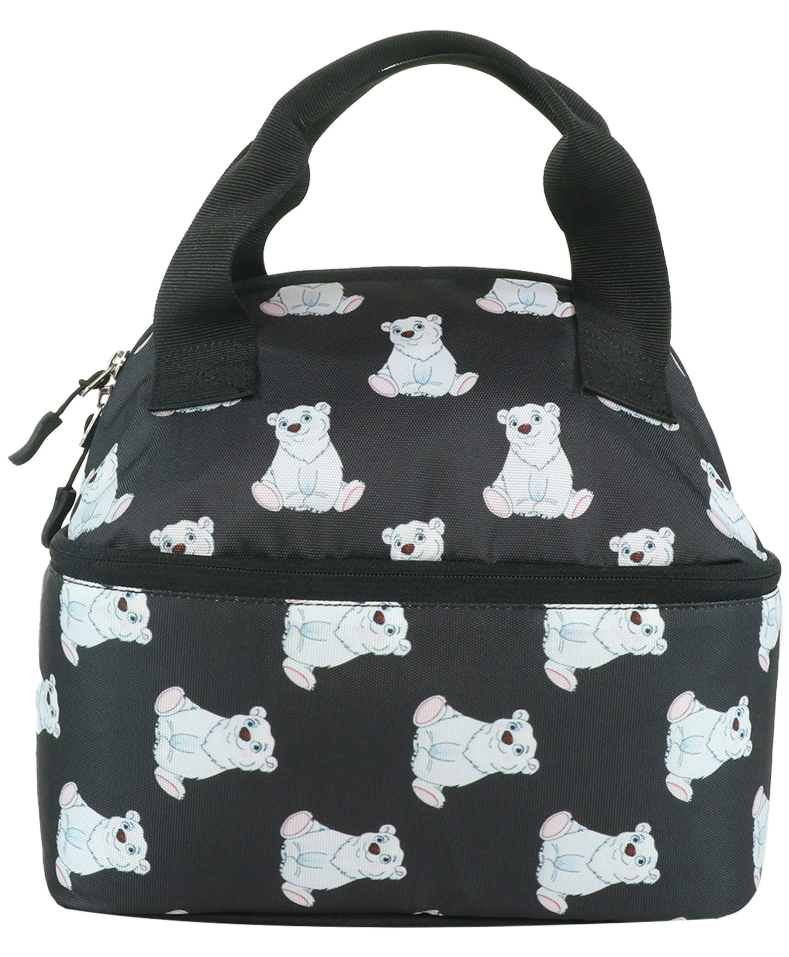 Smily Kiddos Double Decker Lunch Bag Panda Theme - Black-picture-16