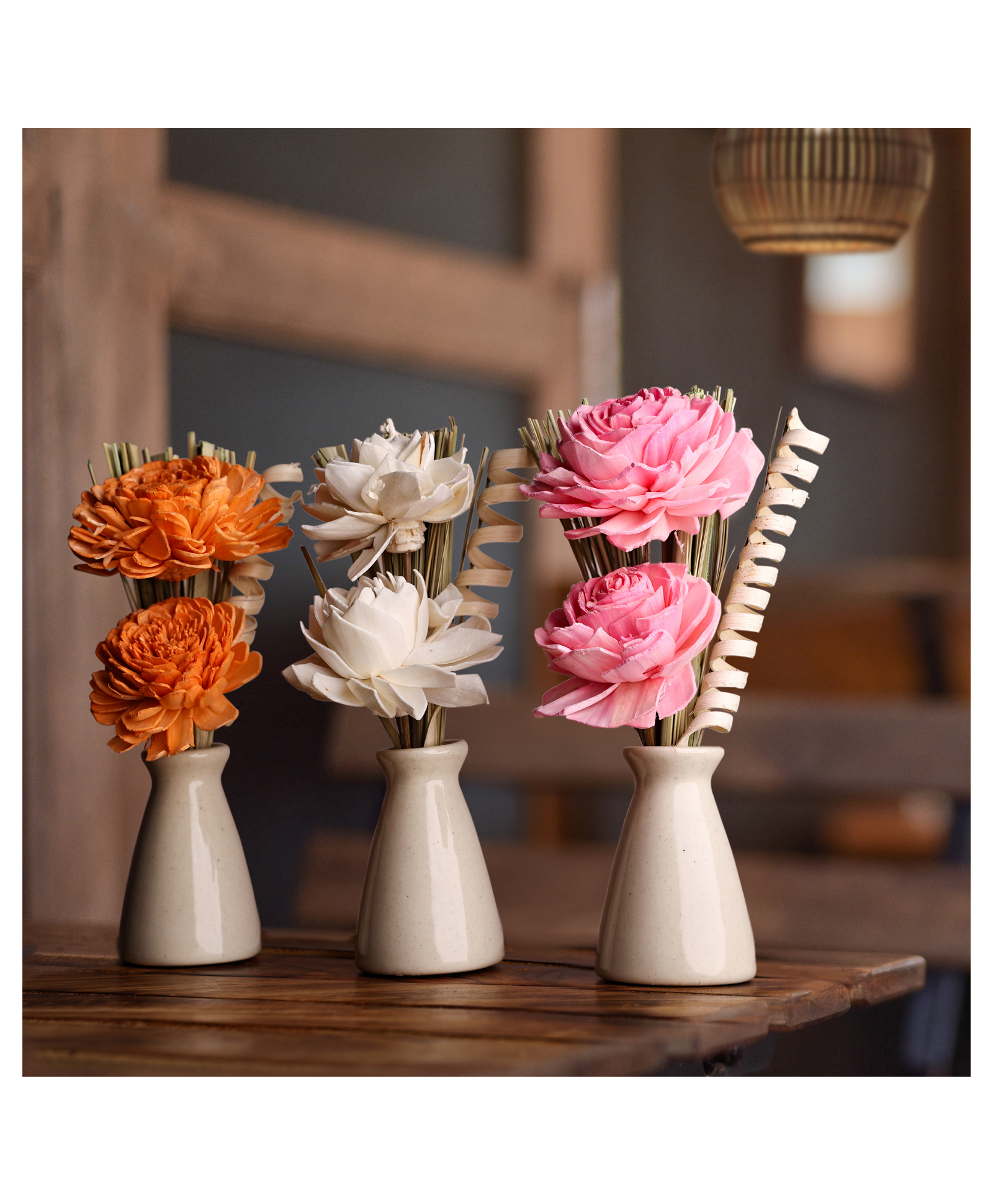 iris homefragrances Iris Home Fragrances Botonical Trio ceramic pots with dry flowers in a wooden Box- 520g-picture-14