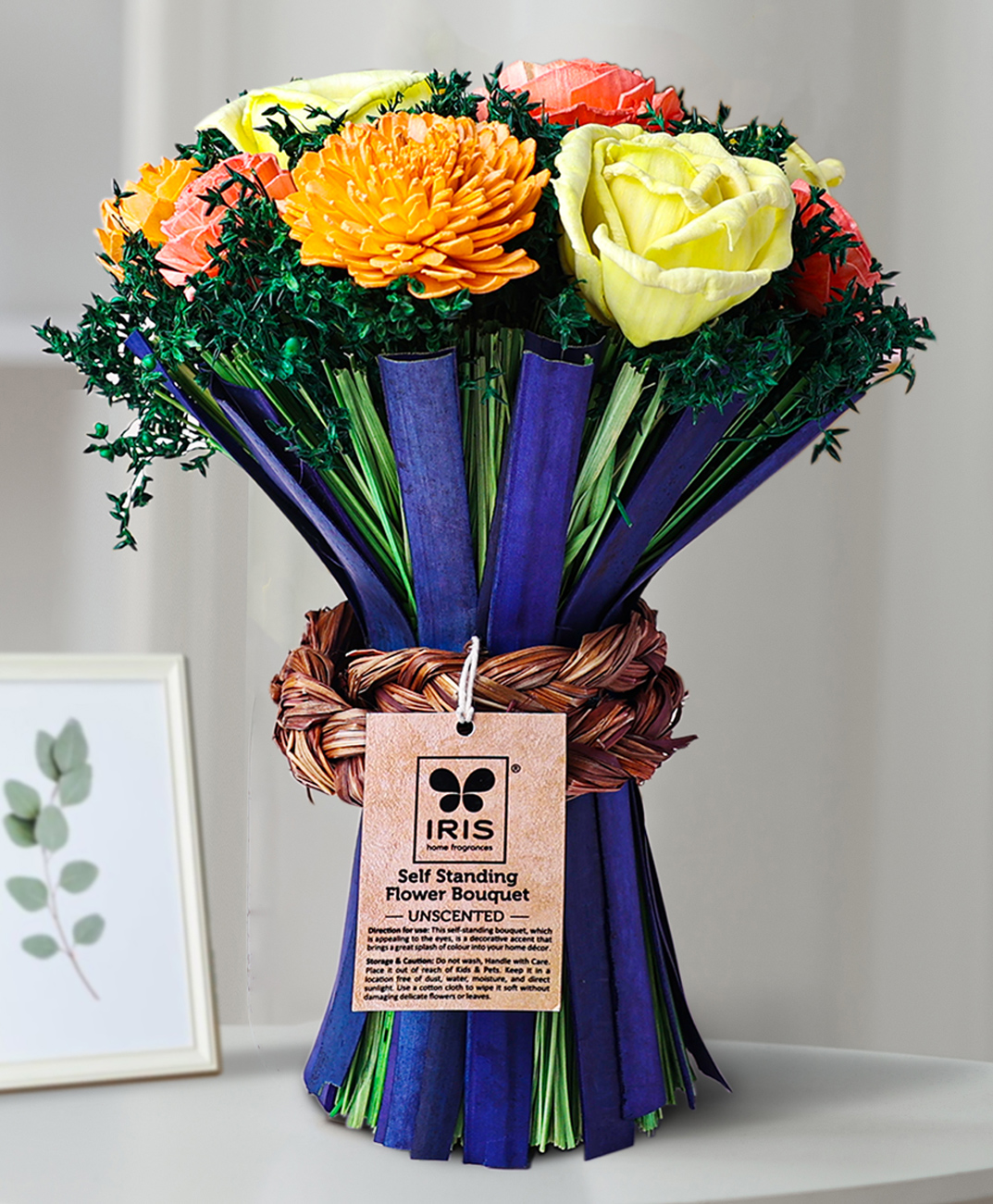 Iris Home Fragrances self standing Multicolour Flower Boquet- Unscented- 250g-image-20