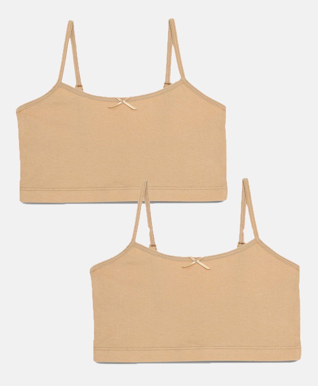 Mackly Pack Of 2  Sleveeless Solid  Trainer Bras - Beige-picture-18