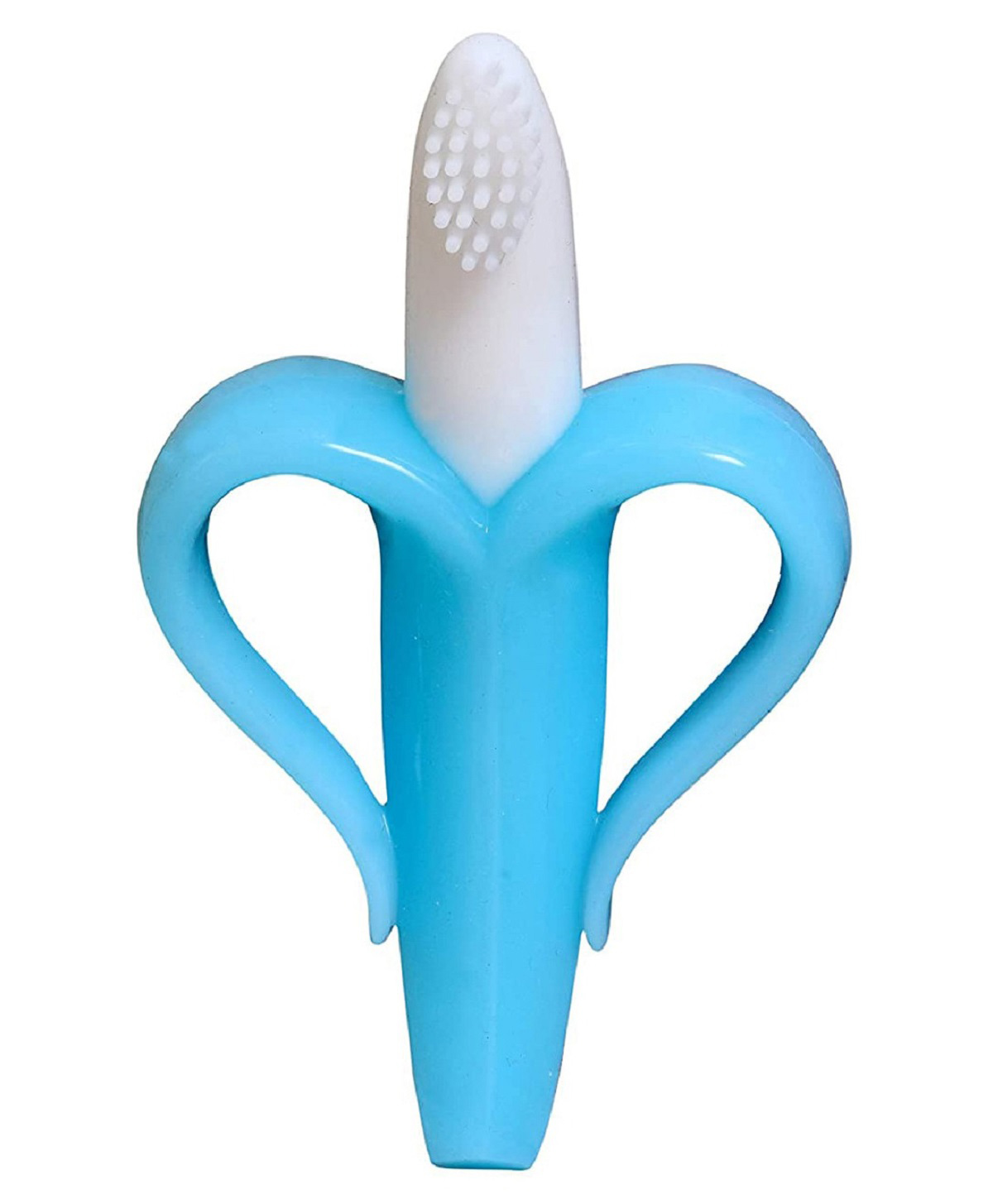Sparkle Joy Silicone Banana Shaped Toothbrush Teether - Blue-image-35
