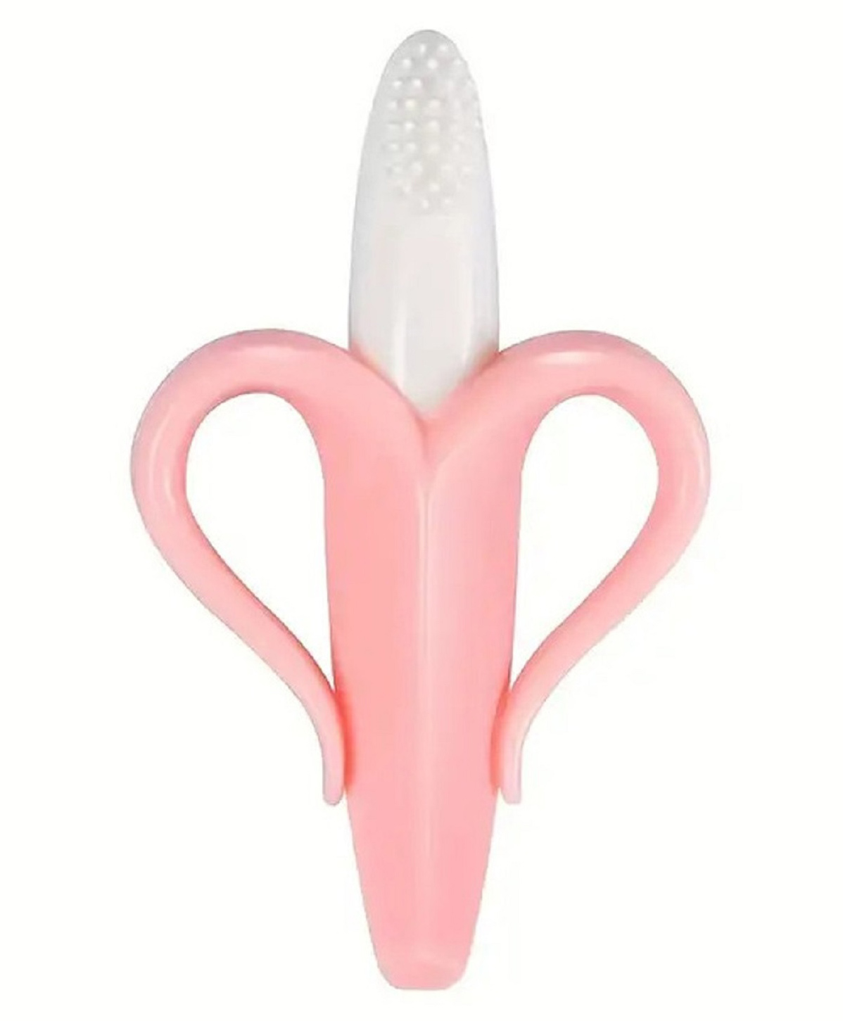 Sparkle Joy Silicone Banana Shaped Toothbrush Teether - Peach-image-22