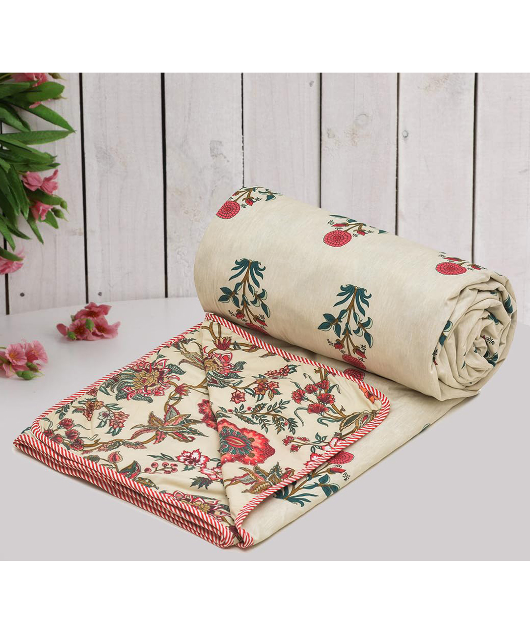 RRC Super Soft Microfiber Cotton Reversible Dohar For Single Bed - Maroon-picture-23