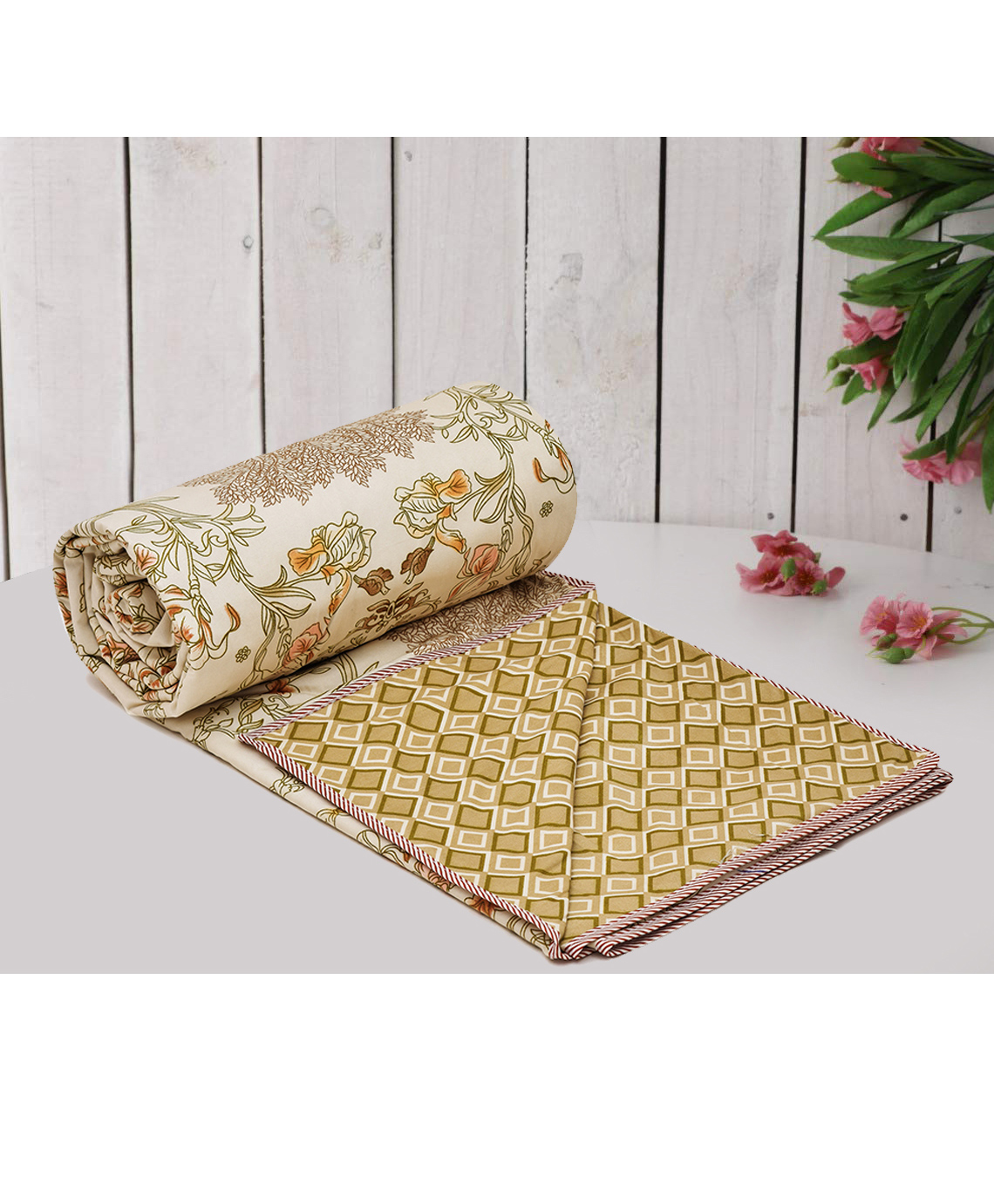 RRC Super Soft Microfiber Cotton Reversible Dohar For Double  Bed  -Blue-picture-11